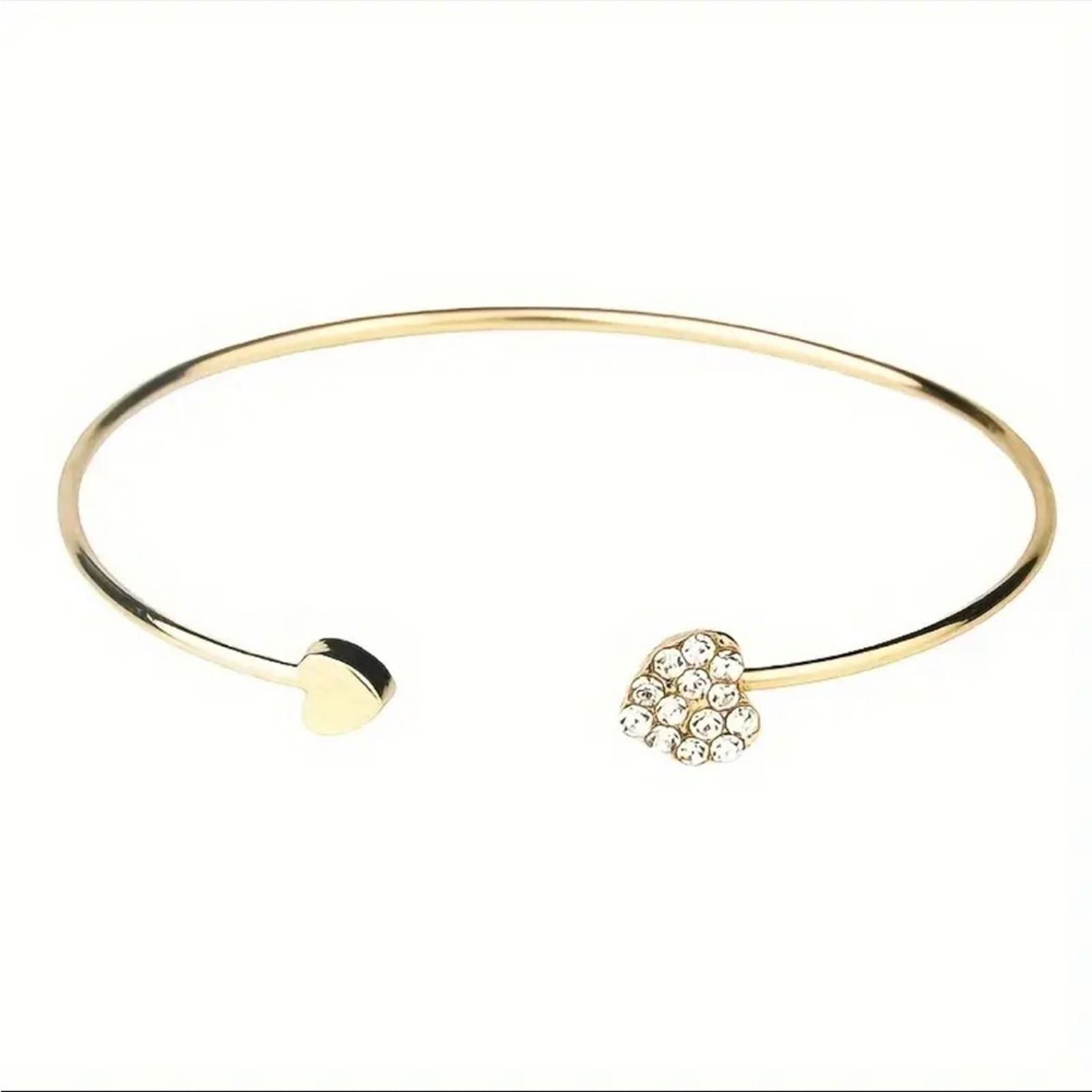Designer Gold Plated 18k Heart Bracelet Size ONE SIZE - 3 Thumbnail