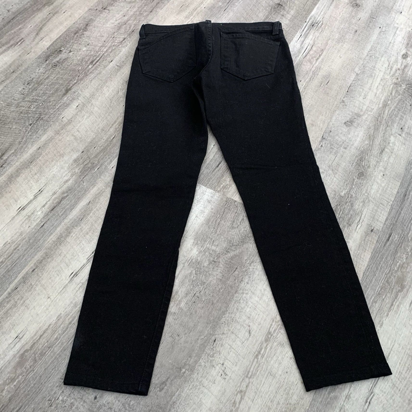 J Brand J Brand Jeans Womens 26 Black Skinny Leg JETT Dark Wash Denim Stretch Low Rise Jeans Size 26" / US 2 / IT 38 - 3 Thumbnail