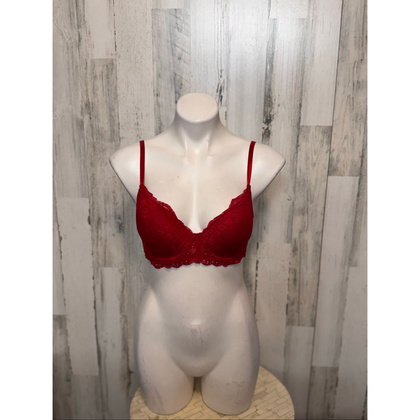 Other Just Be Red Lace Underwire Bra – Size 34C Size ONE SIZE - 1 Thumbnail
