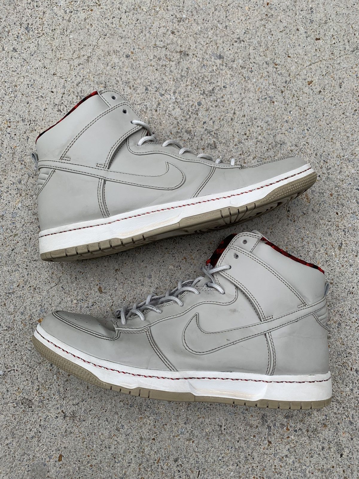 image of Nike Dunk High String/sport Red 2017 Shoes in Sail White, Men's (Size 11)