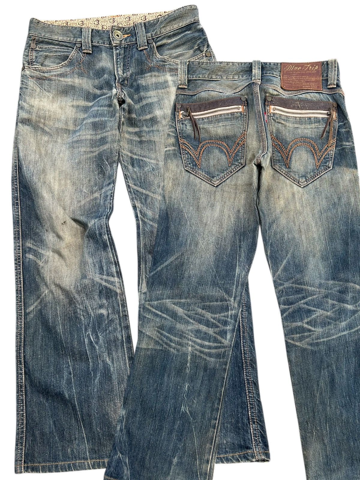 Kapital Vintage Edwin Rusty Mudwash Distressed Denim Jeans Size US 32 / EU 48 - 1 Thumbnail