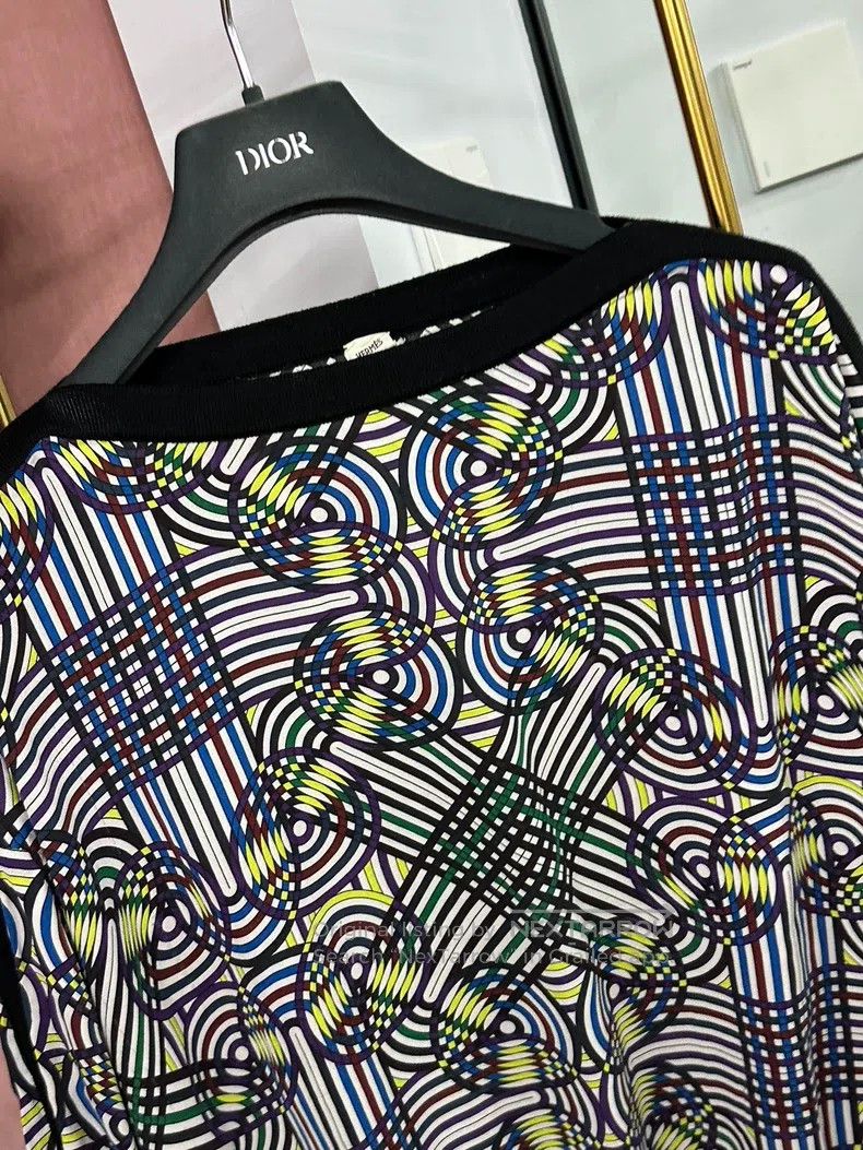 Hermes Hermes Silk Printed Long Sleeve Top Size XS / US 0-2 / IT 36-38 - 2 Thumbnail