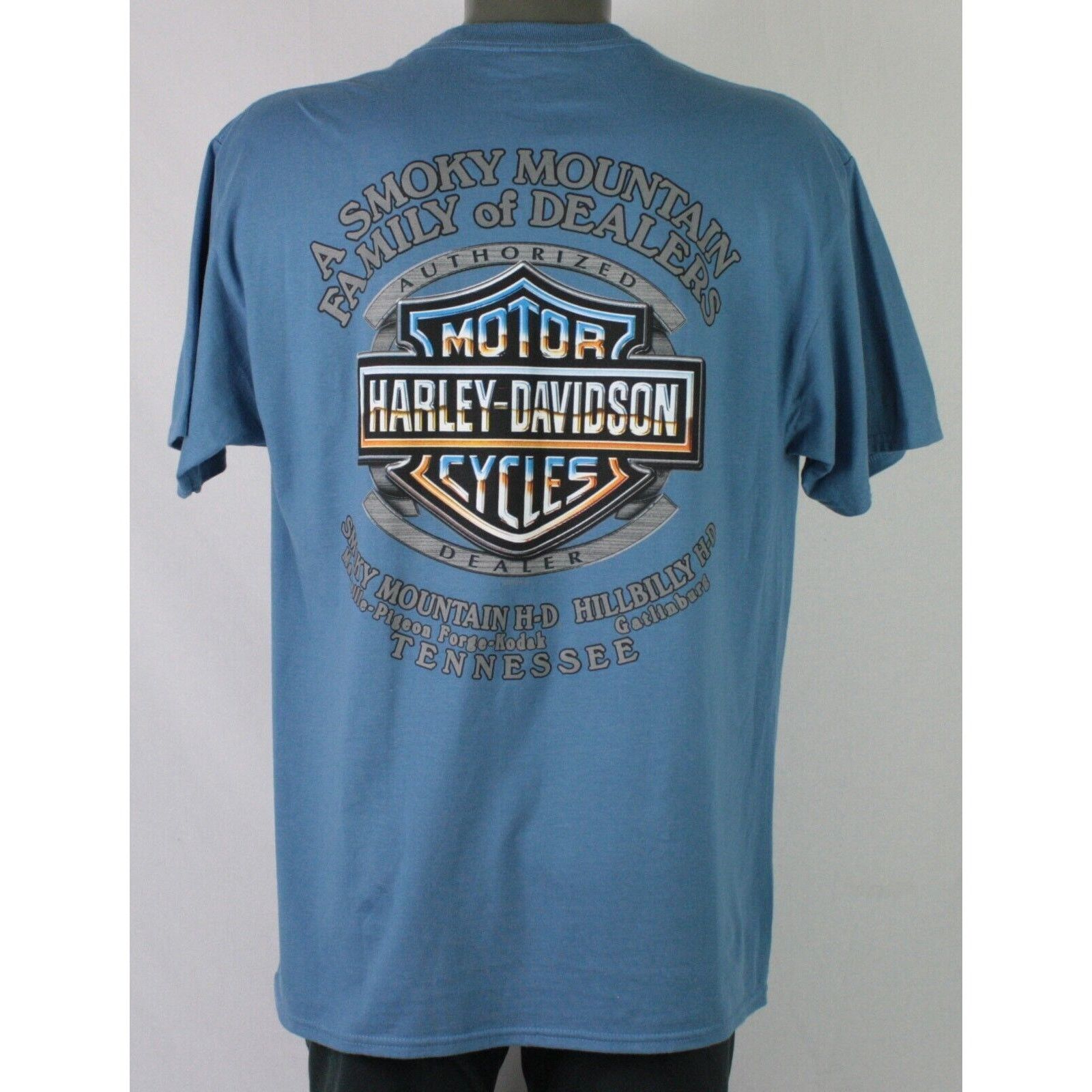 Harley Davidson × Vintage Harley Davidson Graphic Tee Double Sided Spell Out Biker Tee Size US L / EU 52-54 / 3 - 2 Thumbnail
