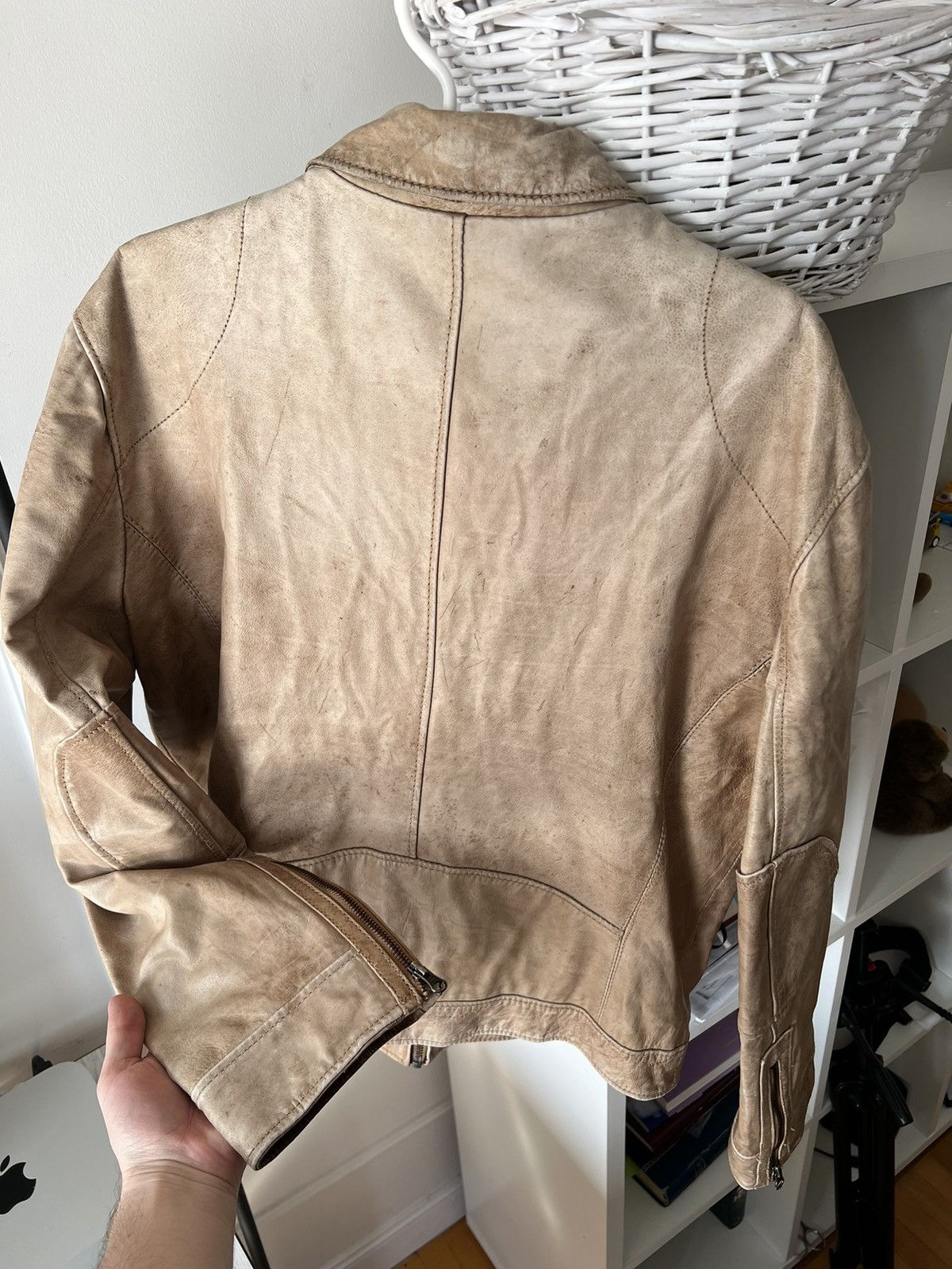 Vintage VINTAGE Y2K DISTRESSED LEATHER JACKET Junya Watanabe style Size US M / EU 48-50 / 2 - 12 Thumbnail