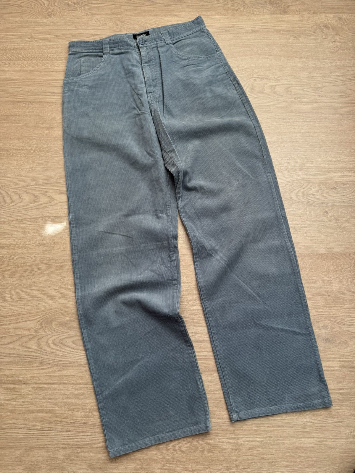 Vintage 00’s Esprit y2k Corduroy Velvet Baggy Blue Pants