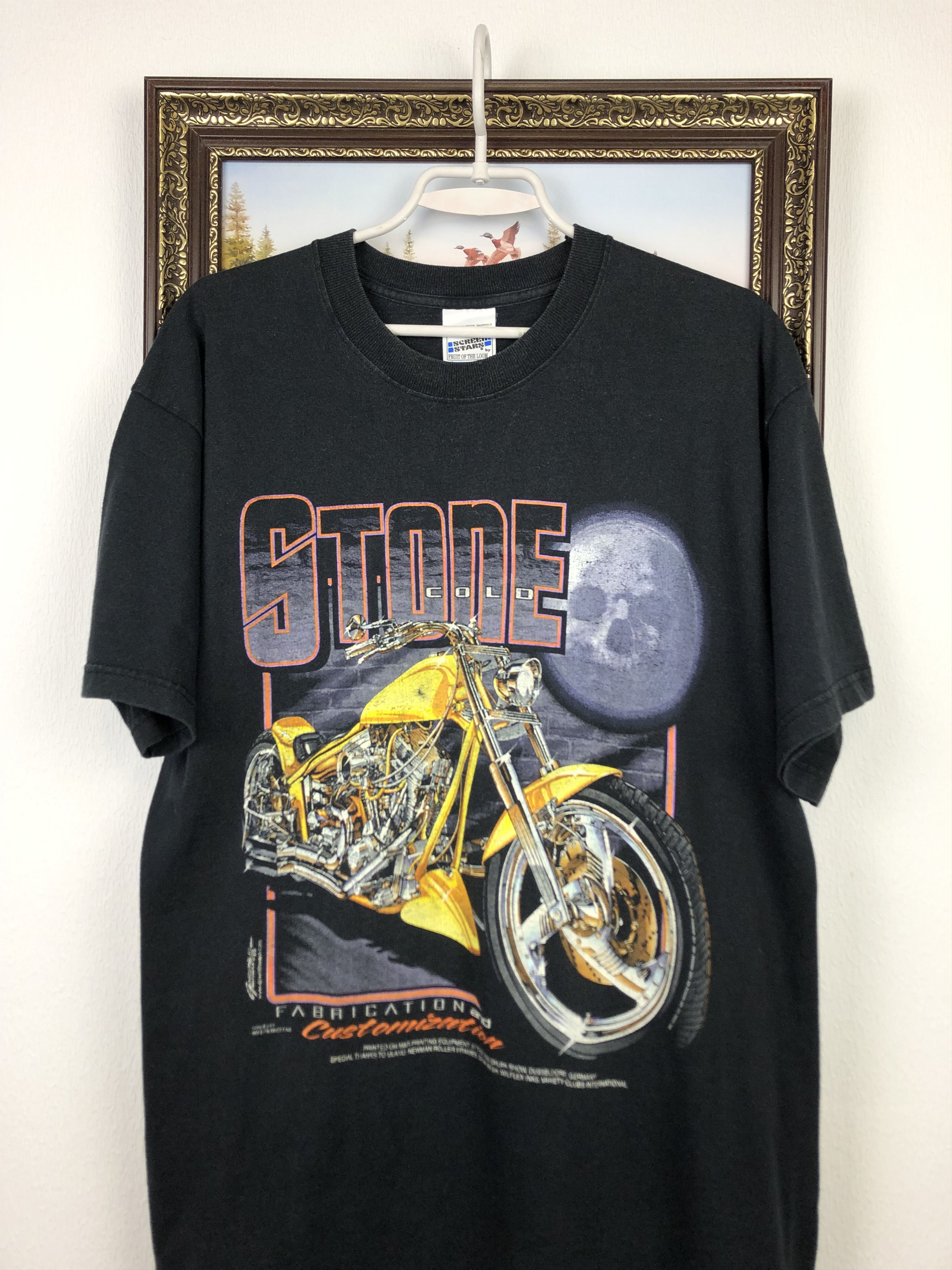 Vintage Vintage Stone Cold Austin Biker WWE Over Print Shirt Tee Size US L / EU 52-54 / 3 - 2 Thumbnail