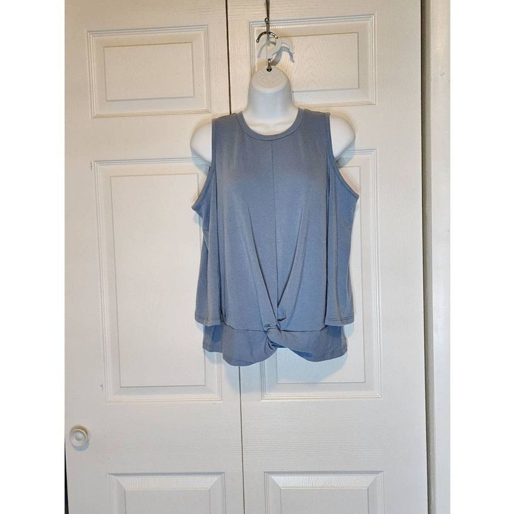 Michael Kors Michael Kors Blue Cold Shoulder Blouse Size S / US 4 / IT 40 - 2 Thumbnail