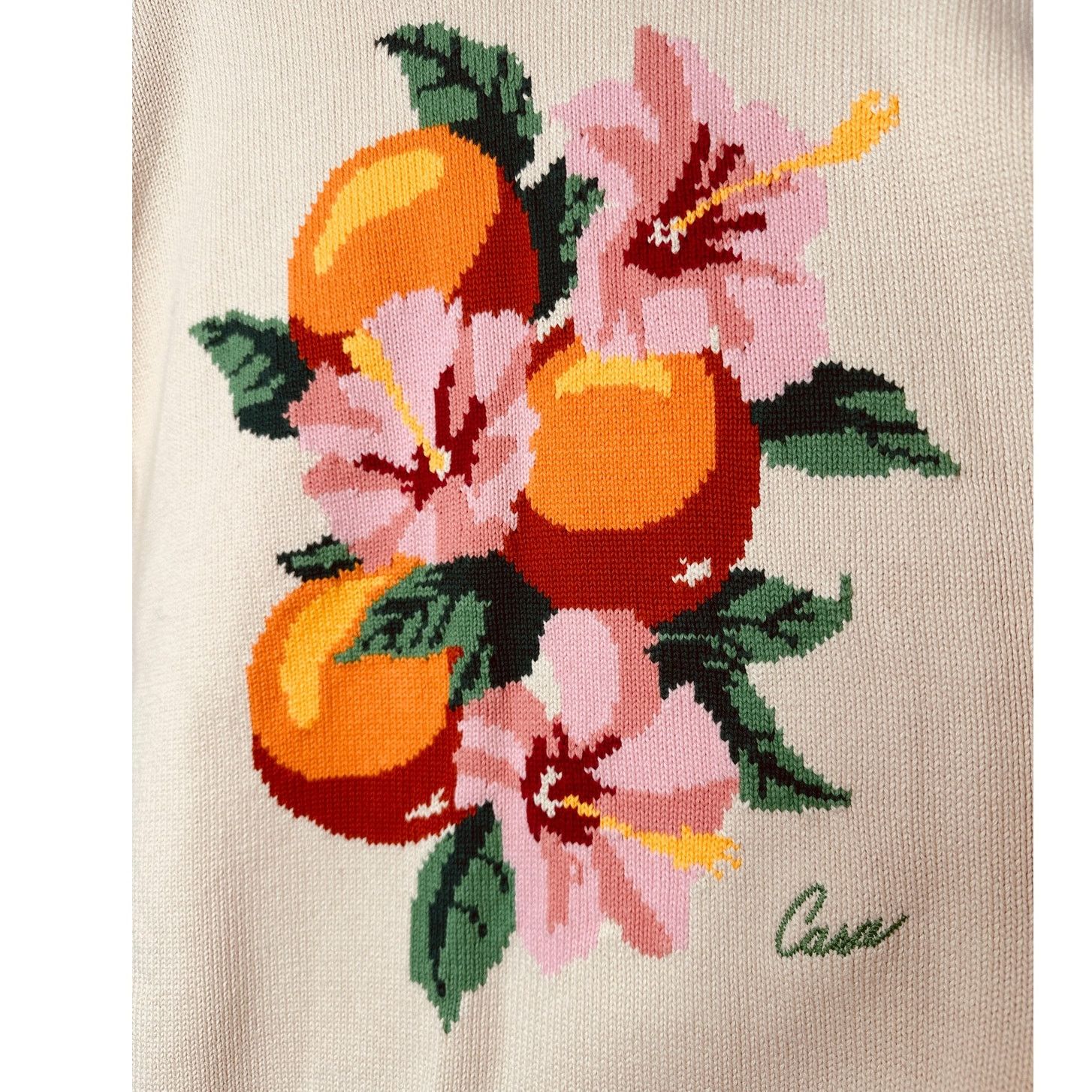 Casablanca NWT Casablanca Cream Kapalia Oranges Intarsia Sweater XXL Size XL / US 12-14 / IT 48-50 - 6 Thumbnail