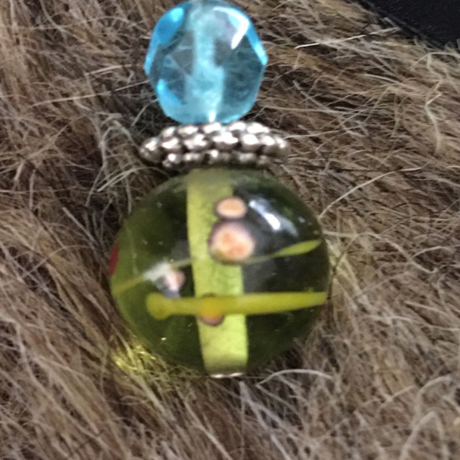 Handmade Handcrafted glass bead lever back earrings Size ONE SIZE - 3 Thumbnail