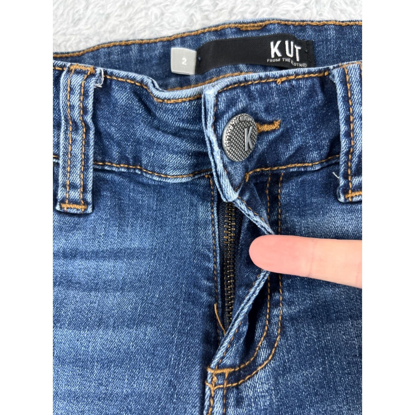 Vintage KUT from the Kloth Jeans Women Bootcut 2 Blue Denim Low Rise 26x31 Cotton Size 26" / US 2 / IT 38 - 5 Thumbnail