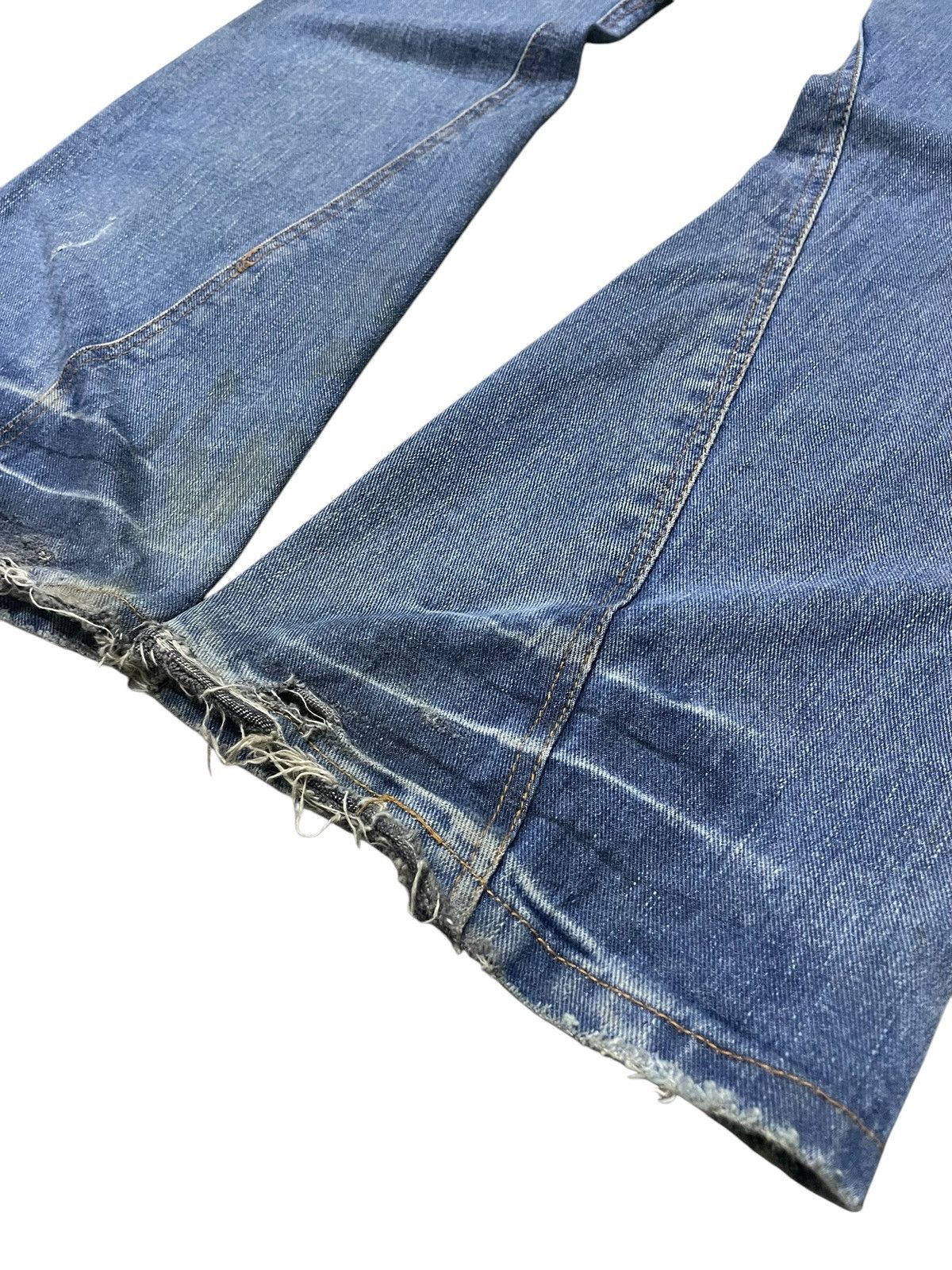 Japanese Brand × Le Grande Bleu (L.G.B.) × Tornado Mart Nylaus Japan Spiral Flare Studded Rhinestones Muddy Jeans Size US 32 / EU 48 - 18 Thumbnail