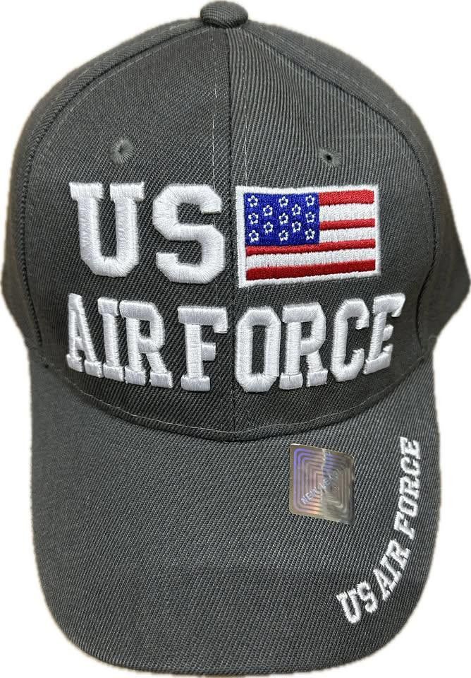 Designer US AIR FORCE Embroidered Cap Dad Hat Ash Gray Size ONE SIZE - 1 Thumbnail