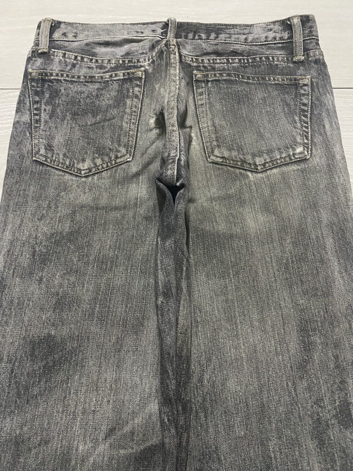 Le Grande Bleu (L.G.B.) Blue Way Made in Nippon Bleached Distressed Flare Jeans Size US 30 / EU 46 - 4 Thumbnail