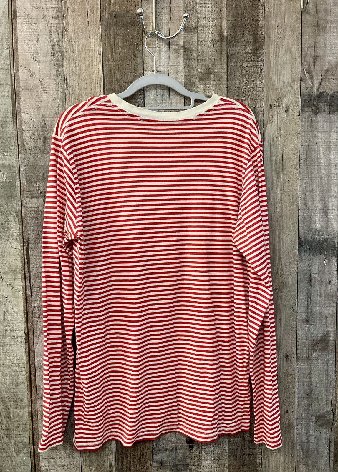 Ransom Clothing Ransom Red and White Striped Long-sleeve Metal Logo Size US L / EU 52-54 / 3 - 2 Thumbnail