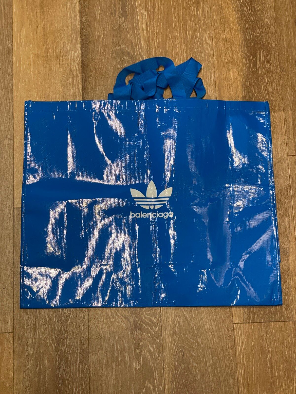 Pre-owned Adidas X Balenciaga Xl Shopping Tote Bag In Blue
