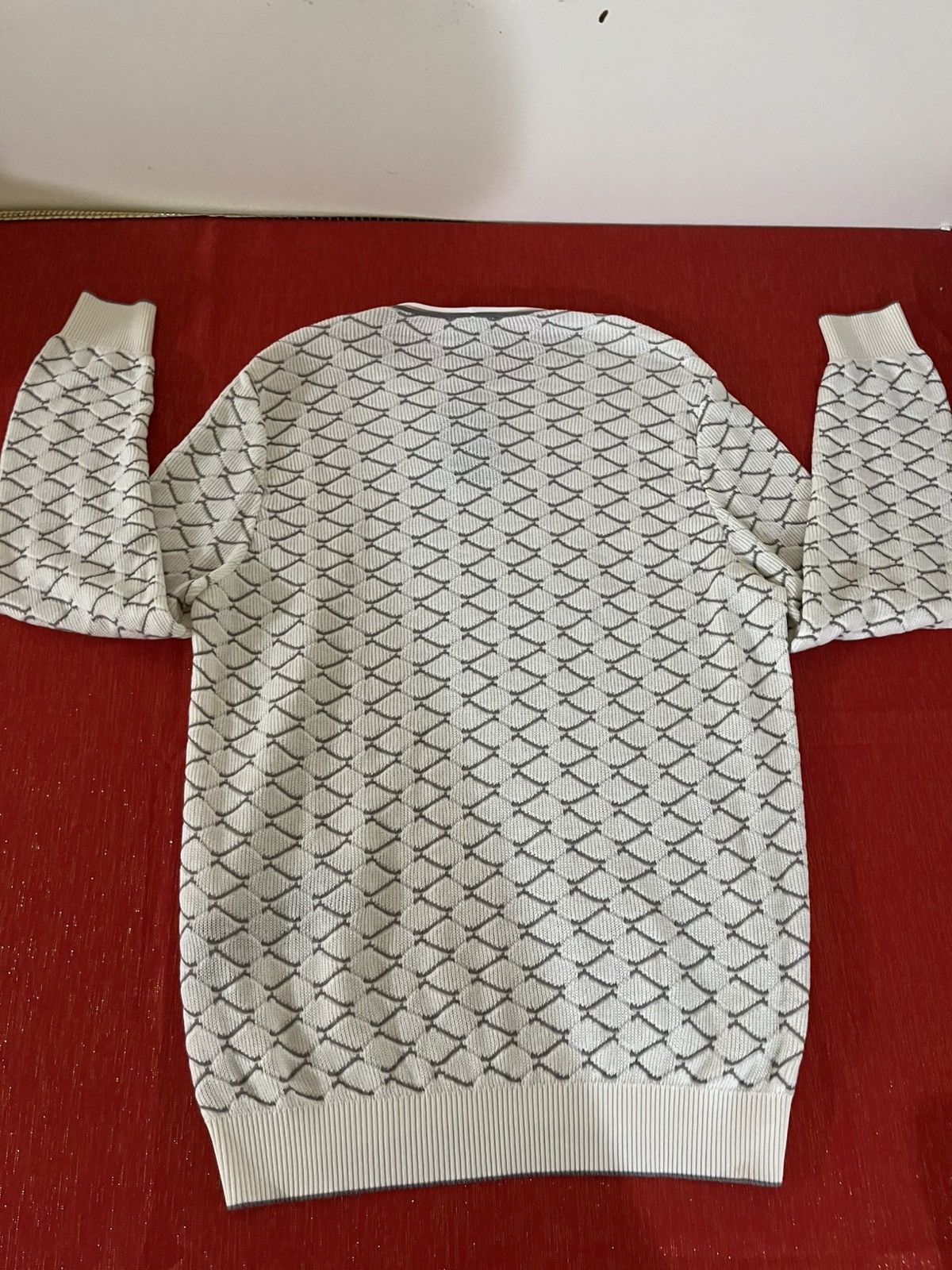 Giorgio Armani Giorgio Armani Cotton And Cashmere Zig-Zag Sweater Sz 54 Size US L / EU 52-54 / 3 - 10 Thumbnail