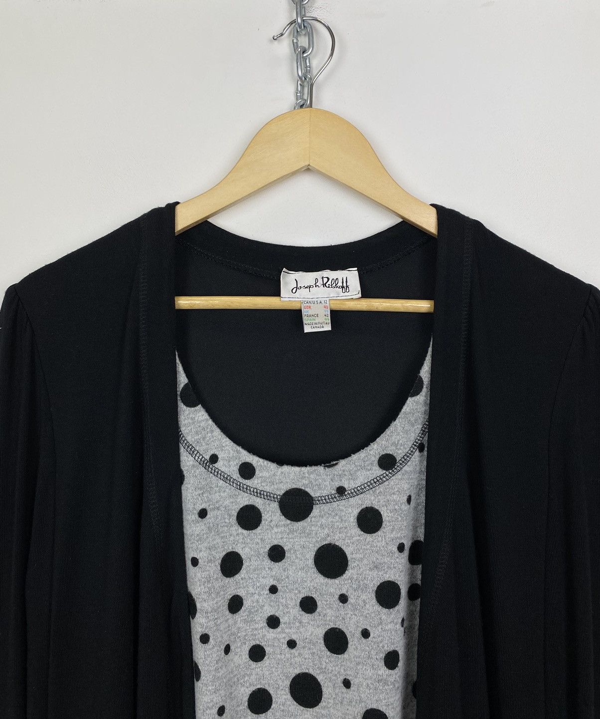 Joseph Ribkoff Joseph Ribkoff Polka Dot MIDI Dress Cardigan Buttons Y2K Size XL / US 12-14 / IT 48-50 - 2 Thumbnail