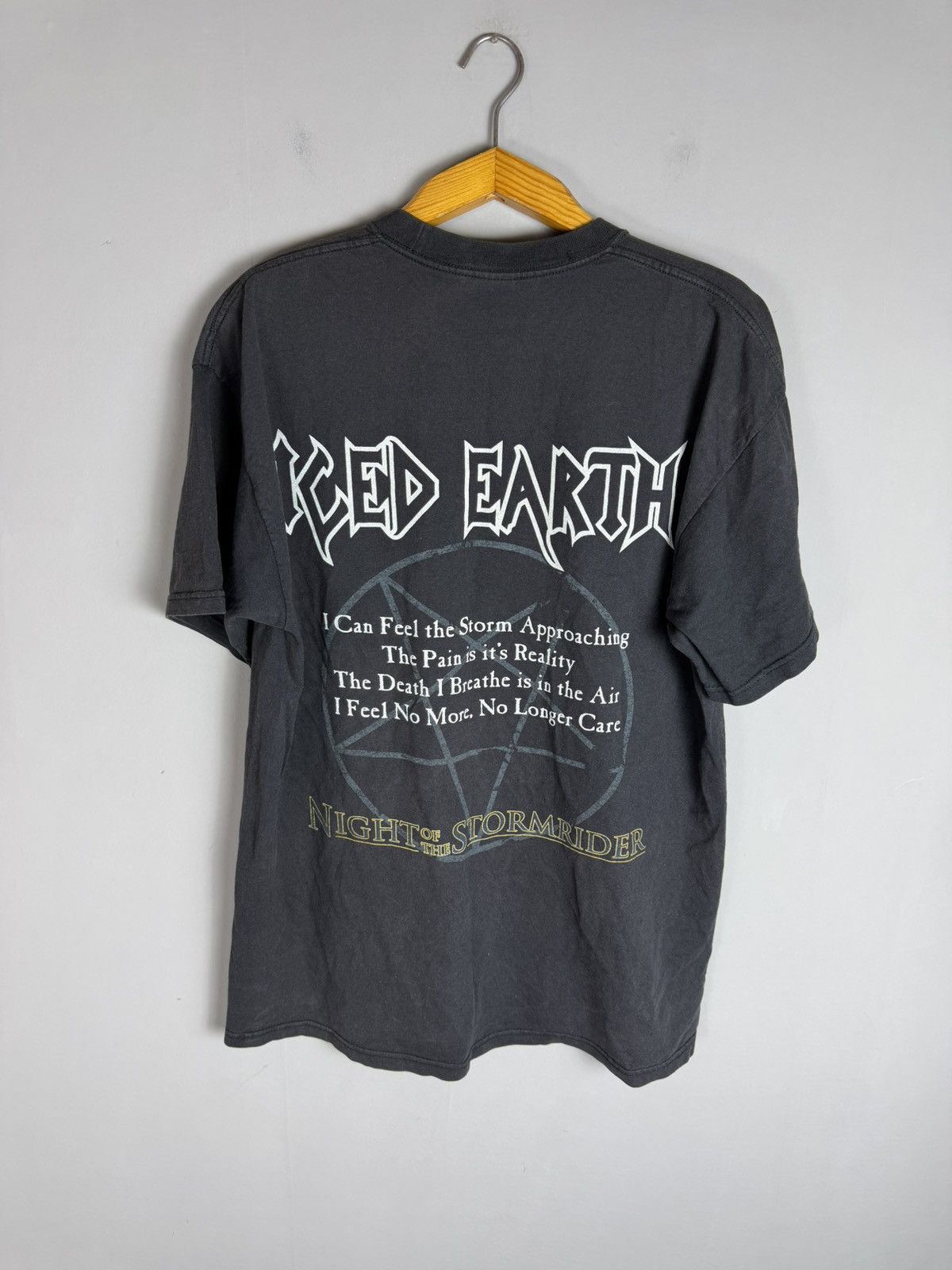 Vintage 2000s Black Iced Earth Nigth of the Stormrider tee Size US XL / EU 56 / 4 - 5 Thumbnail
