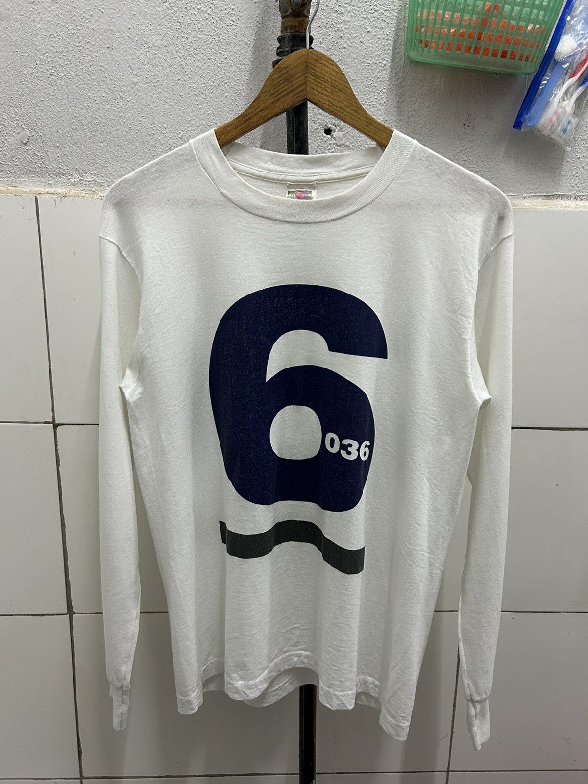 5351 POUR LES HOMMES Vintage Rare Tee Fruit of Loom 6th Anniversary Style Bape Size US M / EU 48-50 / 2 - 1 Thumbnail