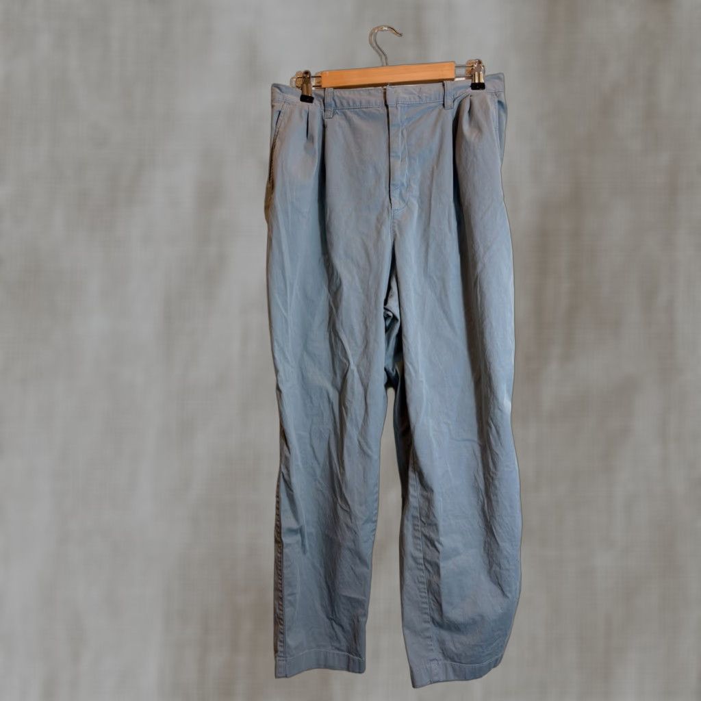 Gap Gap Pants Womens 14 Downtown Beige Chino High Rise Tapered Cotton Blue 32x28 Size 36" / US 14 / IT 50 - 1 Thumbnail