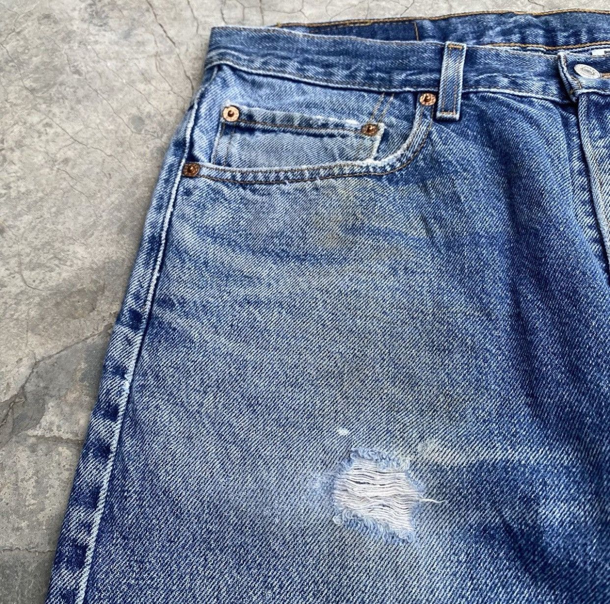 Levi's Vintage Distressed Levis Lot 505 Jeans Size US 34 / EU 50 - 6 Thumbnail