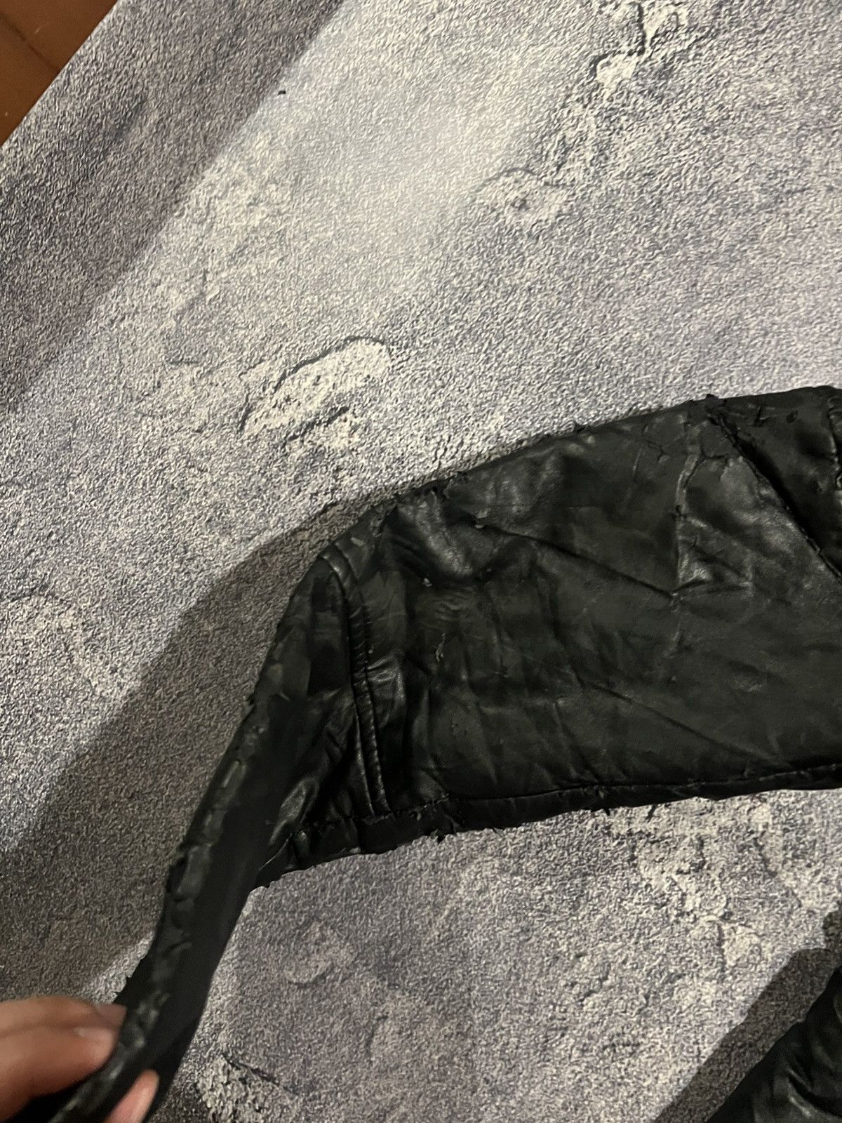 Vintage Designer Leather Jacket Faded / Distressed Number Nine Style Size US S / EU 44-46 / 1 - 7 Thumbnail