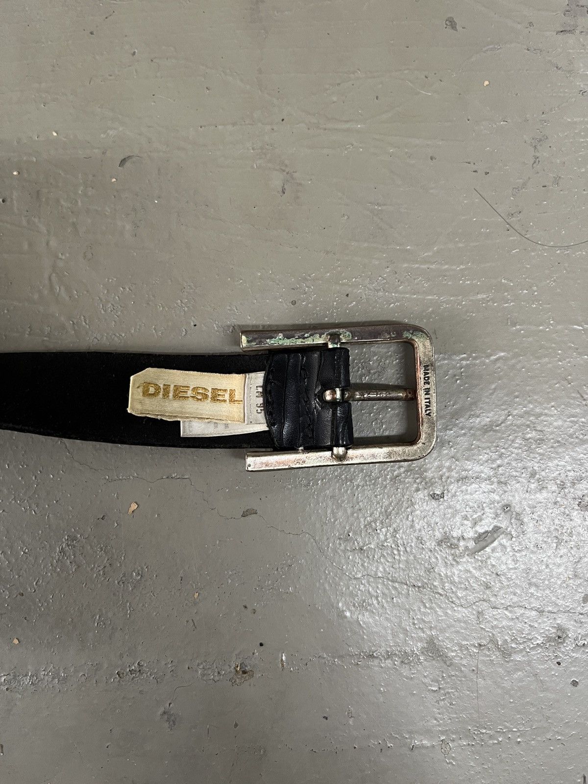Diesel Vintage 2000's Diesel Textured Leather Punk Belt Size ONE SIZE - 8 Thumbnail