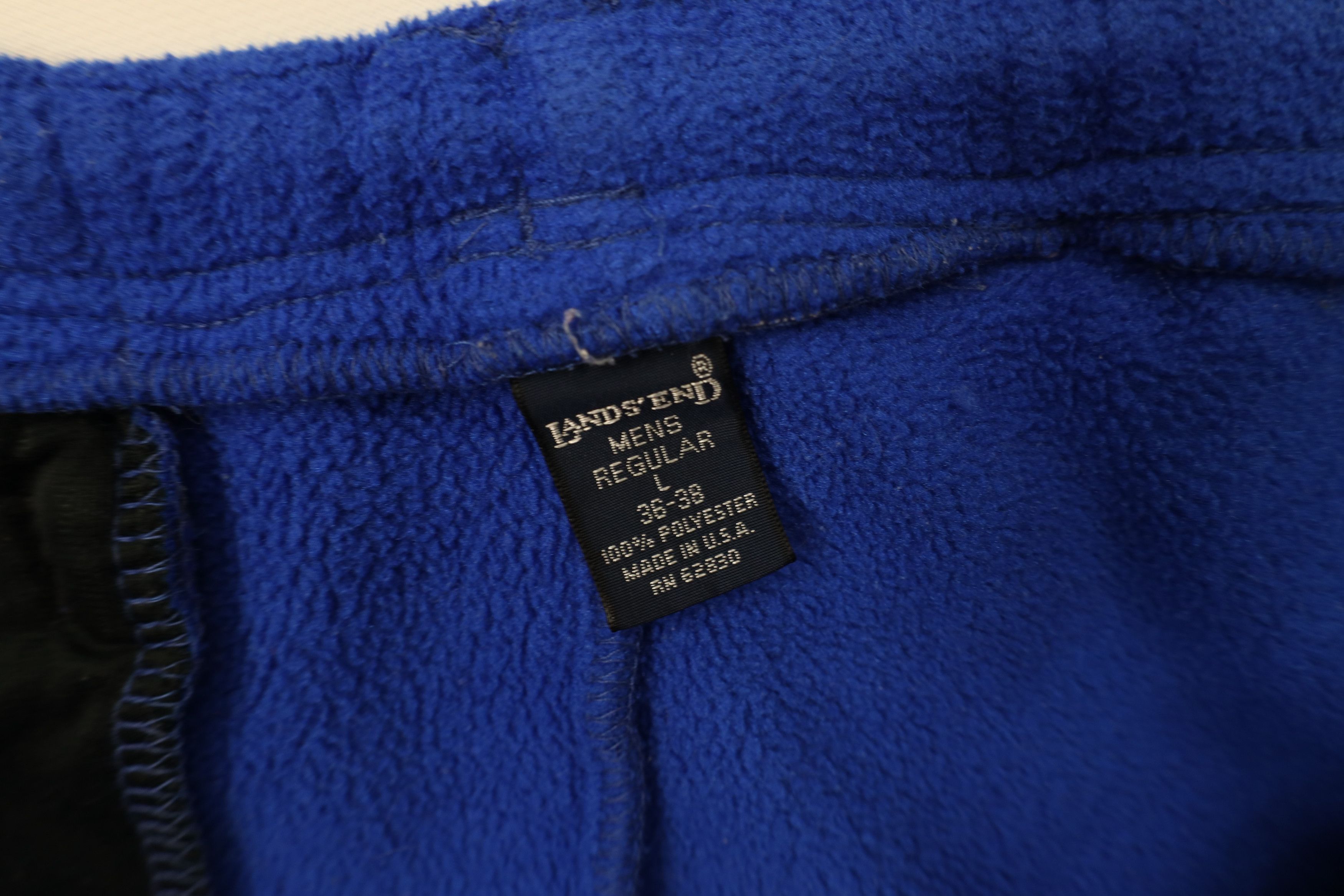 Lands' End Vintage 90s Lands End Polartec Fleece Sweatpants Blue USA Size 36" / US 14 / IT 50 - 9 Thumbnail