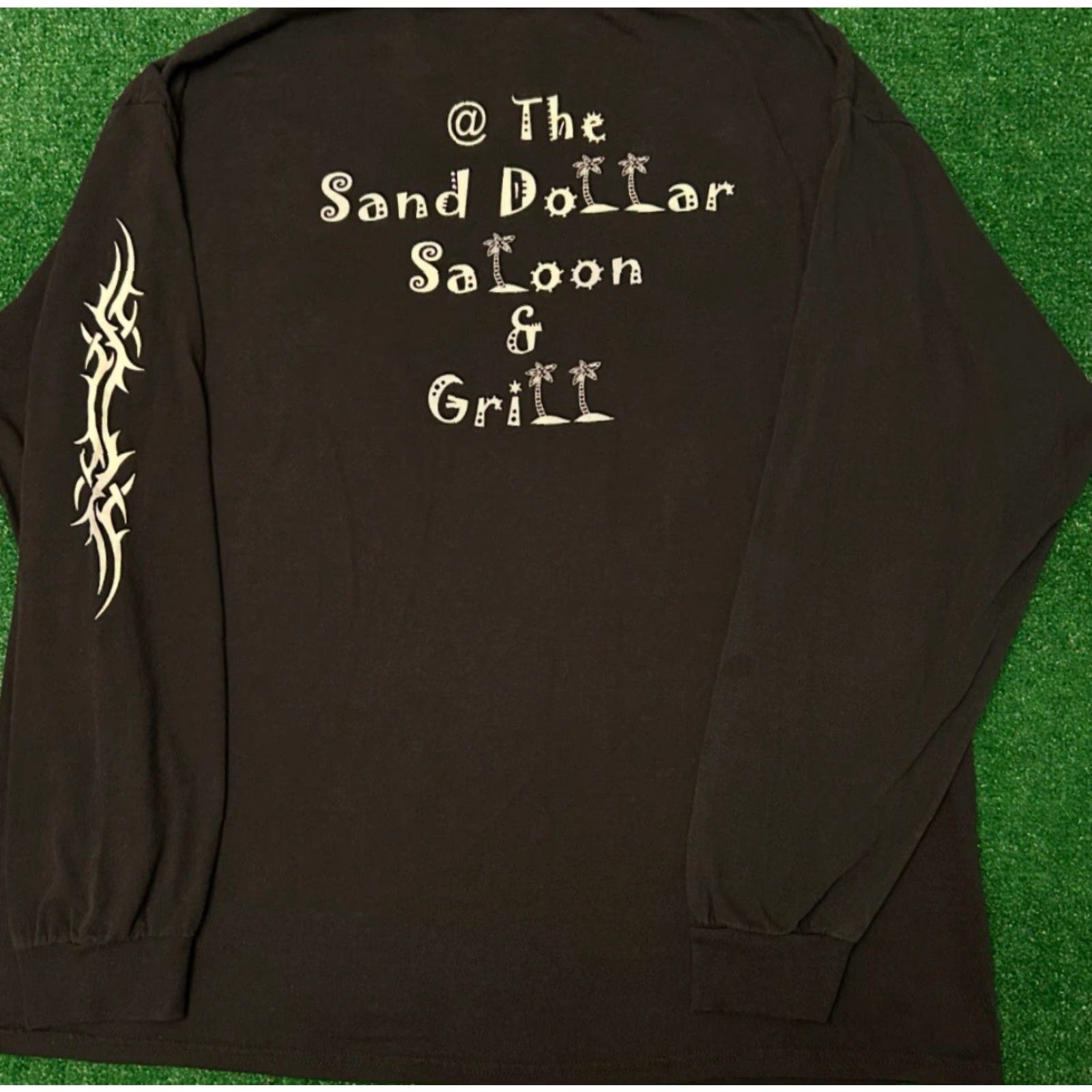 Vintage VINTAGE I Got Lei’d At Saloon Biker Tribal Flames Long Sleeve Shirt XXL (Black) Size US XXL / EU 58 / 5 - 2 Thumbnail
