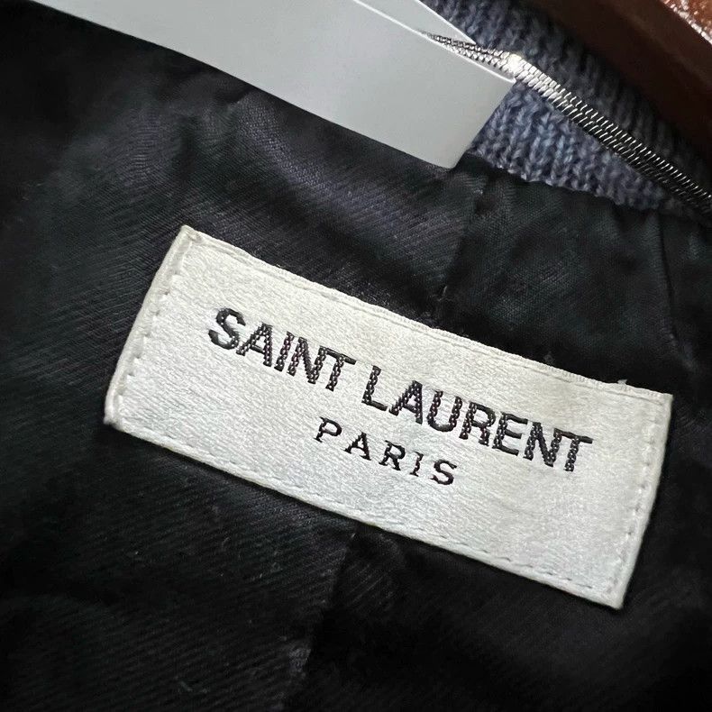 Saint Laurent Paris Saint Laurent Blue Baseball Jacket-2505 Size US S / EU 44-46 / 1 - 3 Thumbnail