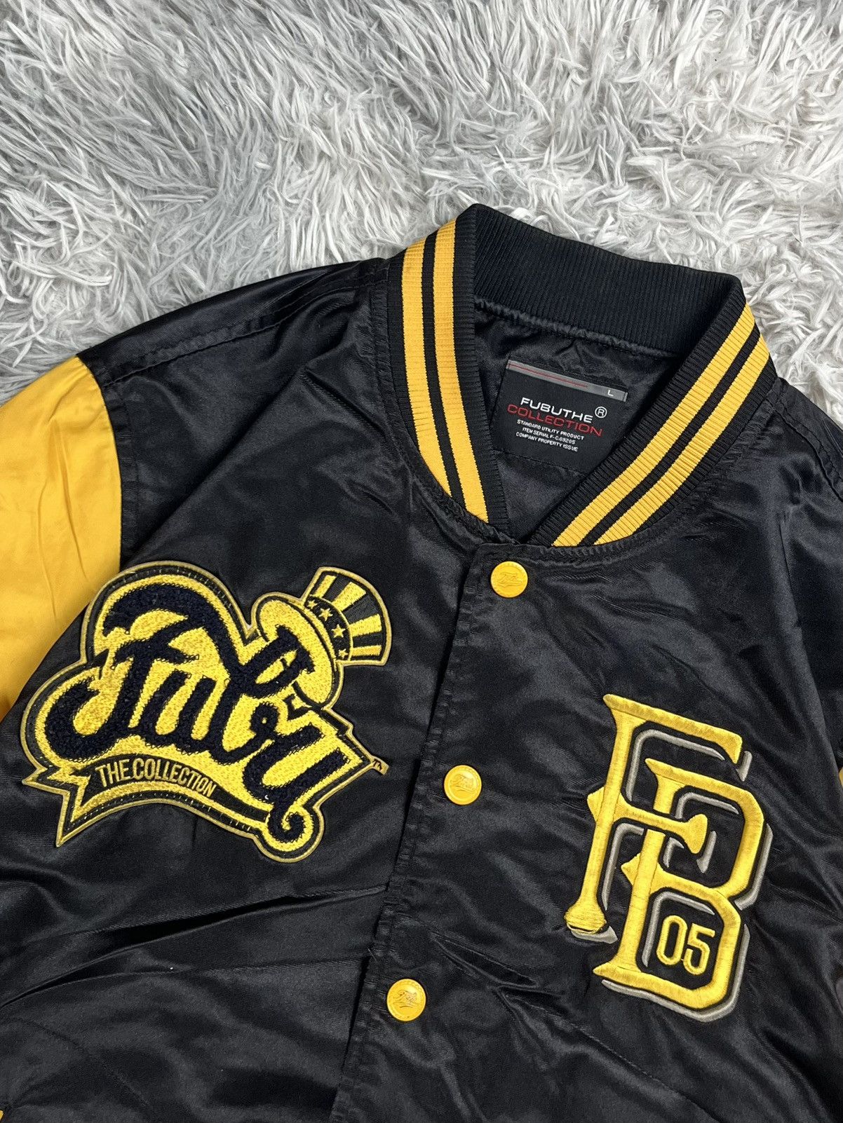 Fubu Fubu the collection x 123klan Varsity jacket yellow Size US L / EU 52-54 / 3 - 5 Thumbnail
