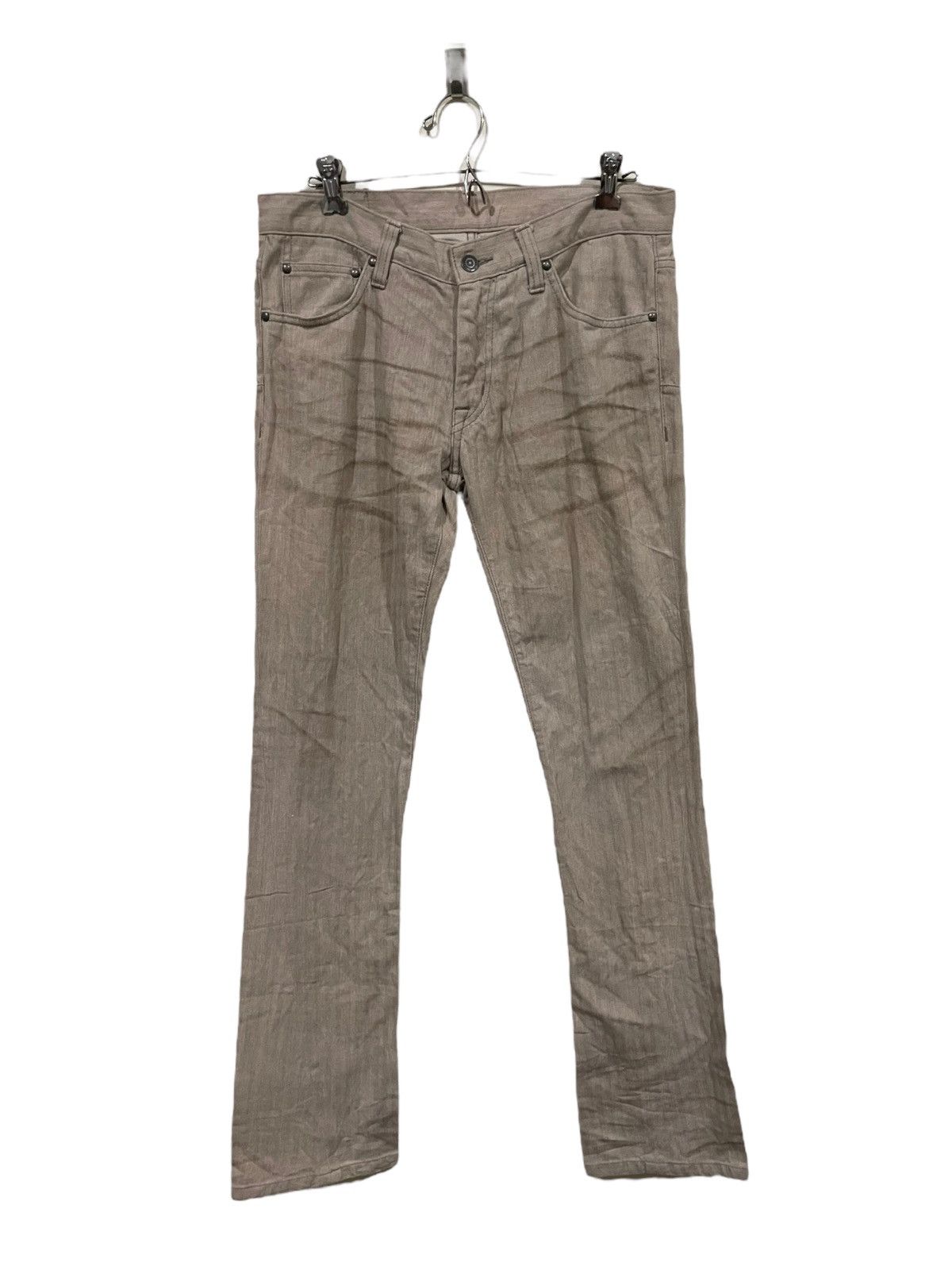 image of Hiroshi Fujiwara x Tornado Mart Aero Jeans in Brown, Men's (Size 34)