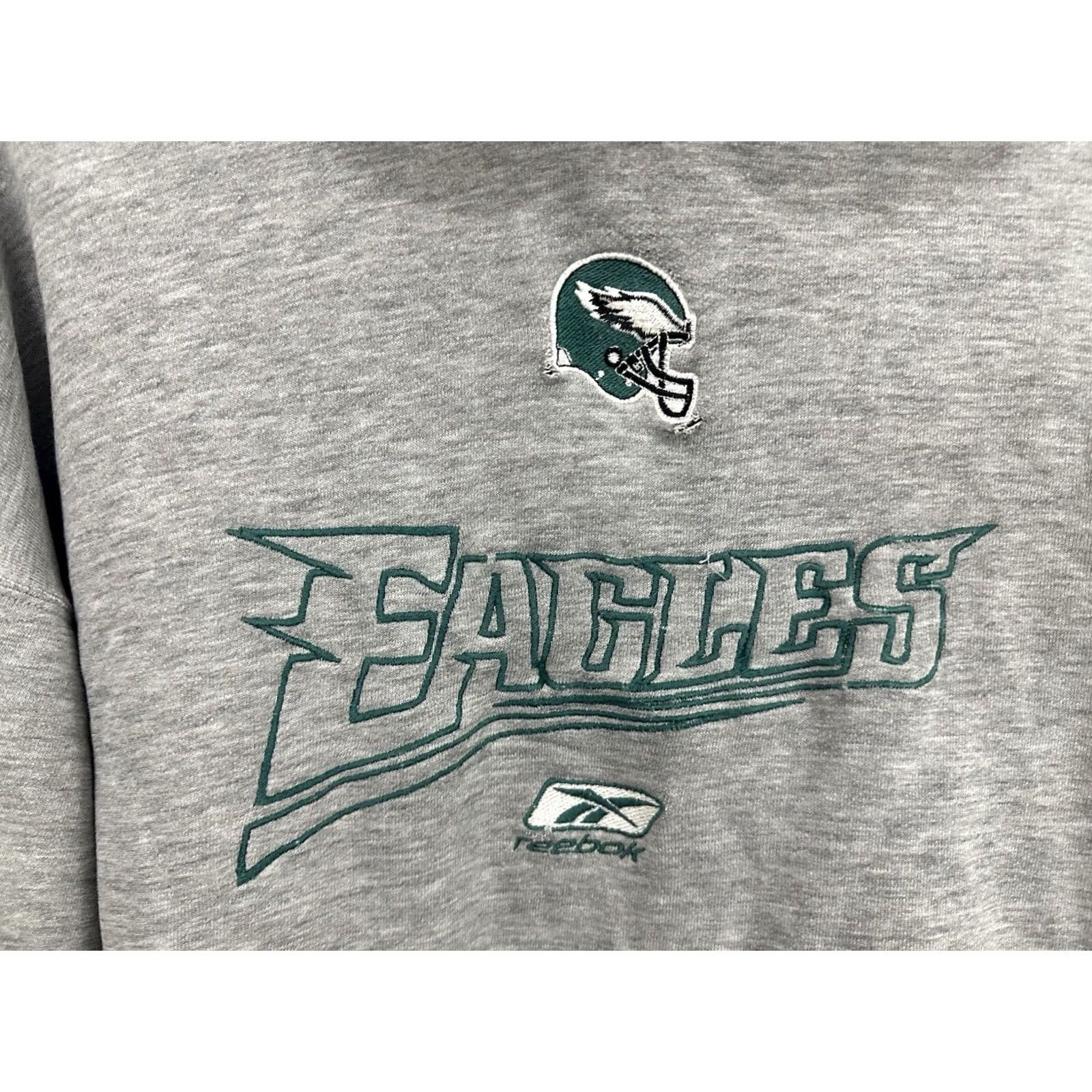 Reebok VTG Reebok Philadelphia Eagles NFL Thrashed Distressed Hoodie Sweatshirt L Men Gray Pullover Football Grunge NFL Mens Size US L / EU 52-54 / 3 - 5 Thumbnail