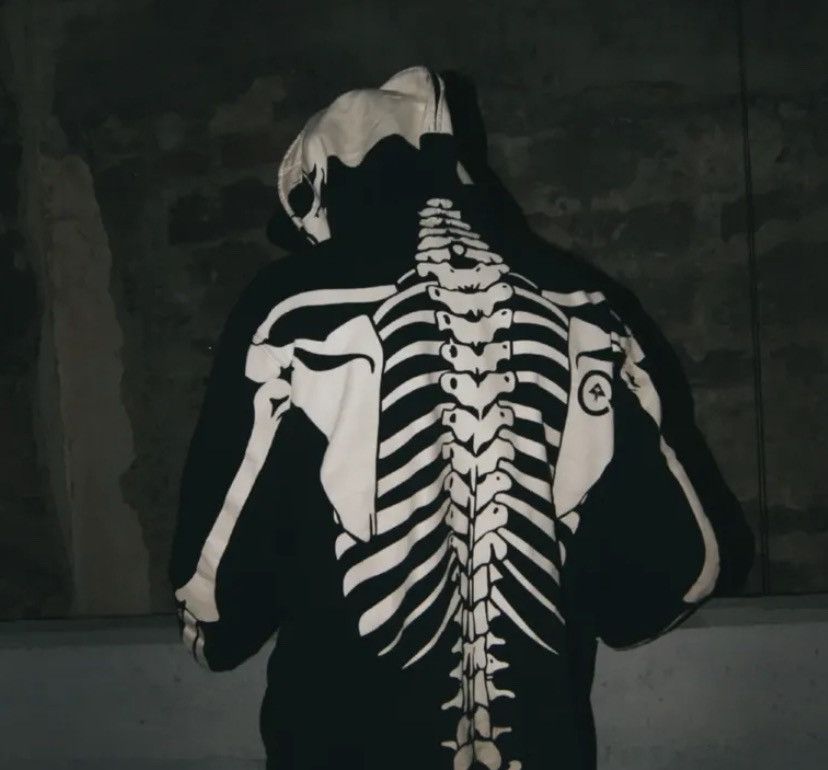 LRG × Vintage Rare LRG Dead Serious Skeleton Ziphoodie Glow In The Dark Size US XL / EU 56 / 4 - 16 Thumbnail
