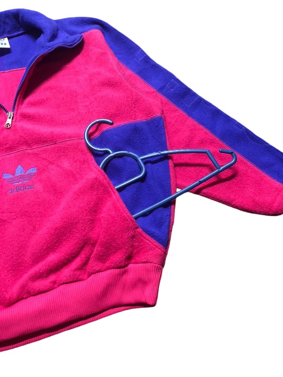 Adidas × Descente × Vintage Vintage 90s Adidas Fleece Sweater Half Zipper Center Logo Size US M / EU 48-50 / 2 - 11 Thumbnail