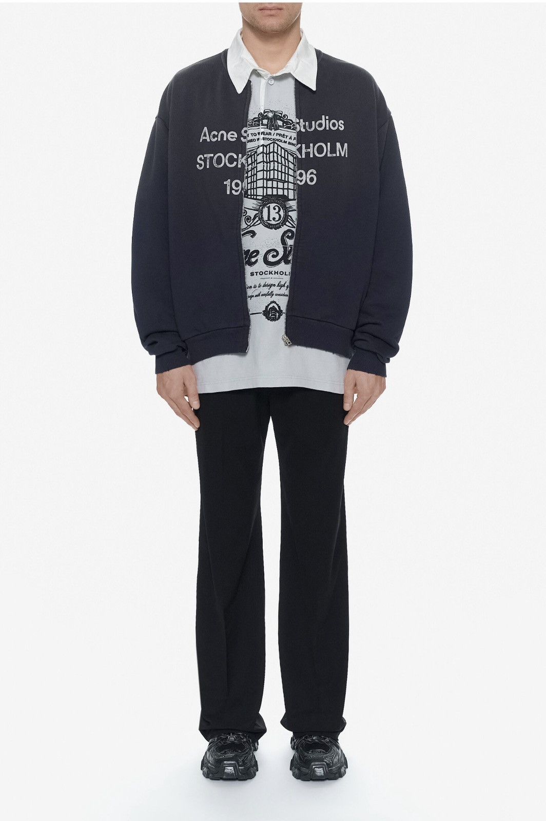 Acne Studios Acne Studios Stockholm 1996 Zip Up Sweatshirt Size US XL / EU 56 / 4 - 4 Thumbnail