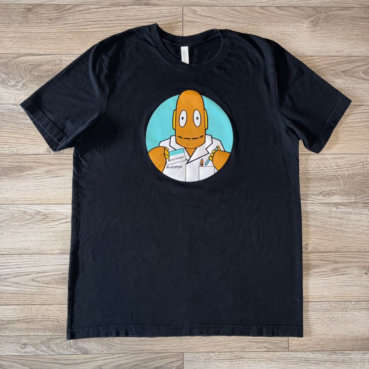 Other BrainPOP Moby robot beta tester black tee shirt Rare Size US L / EU 52-54 / 3 - 1 Thumbnail