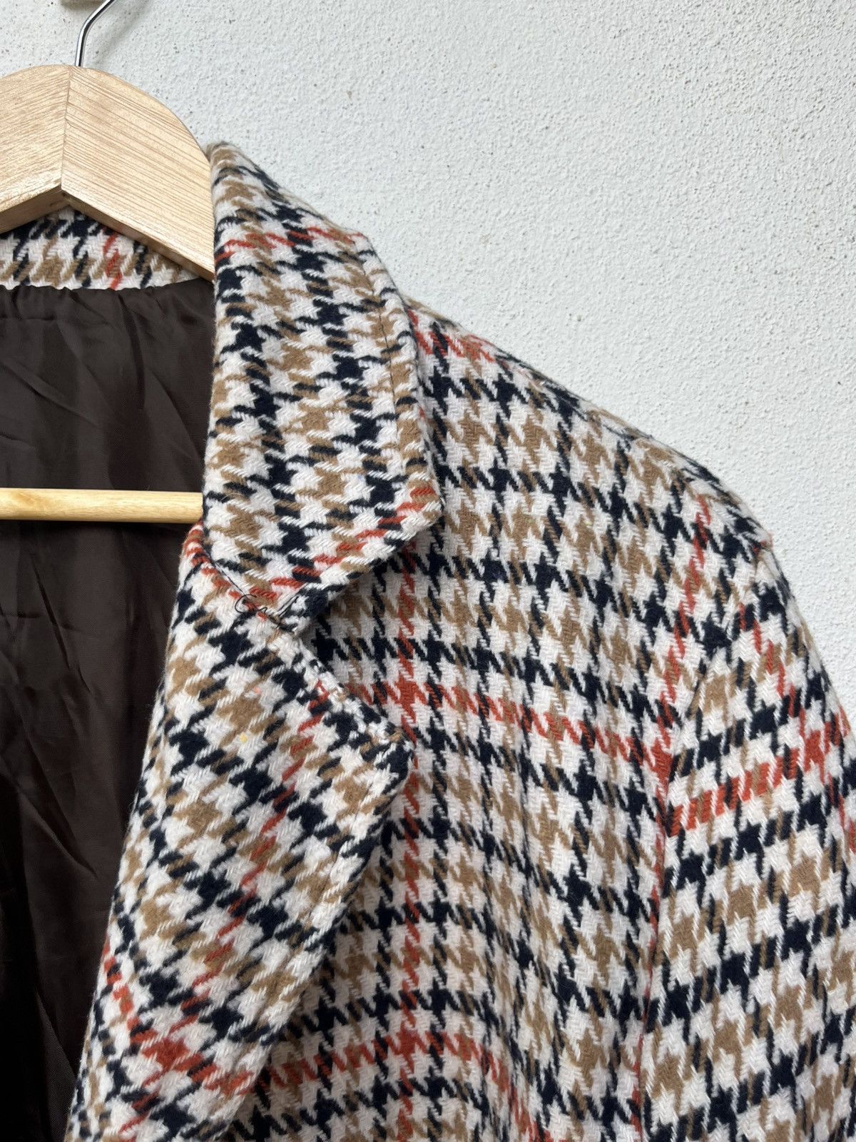 Vintage 💥Vintage gingham Wool Long Jackets Size M / US 6-8 / IT 42-44 - 6 Thumbnail