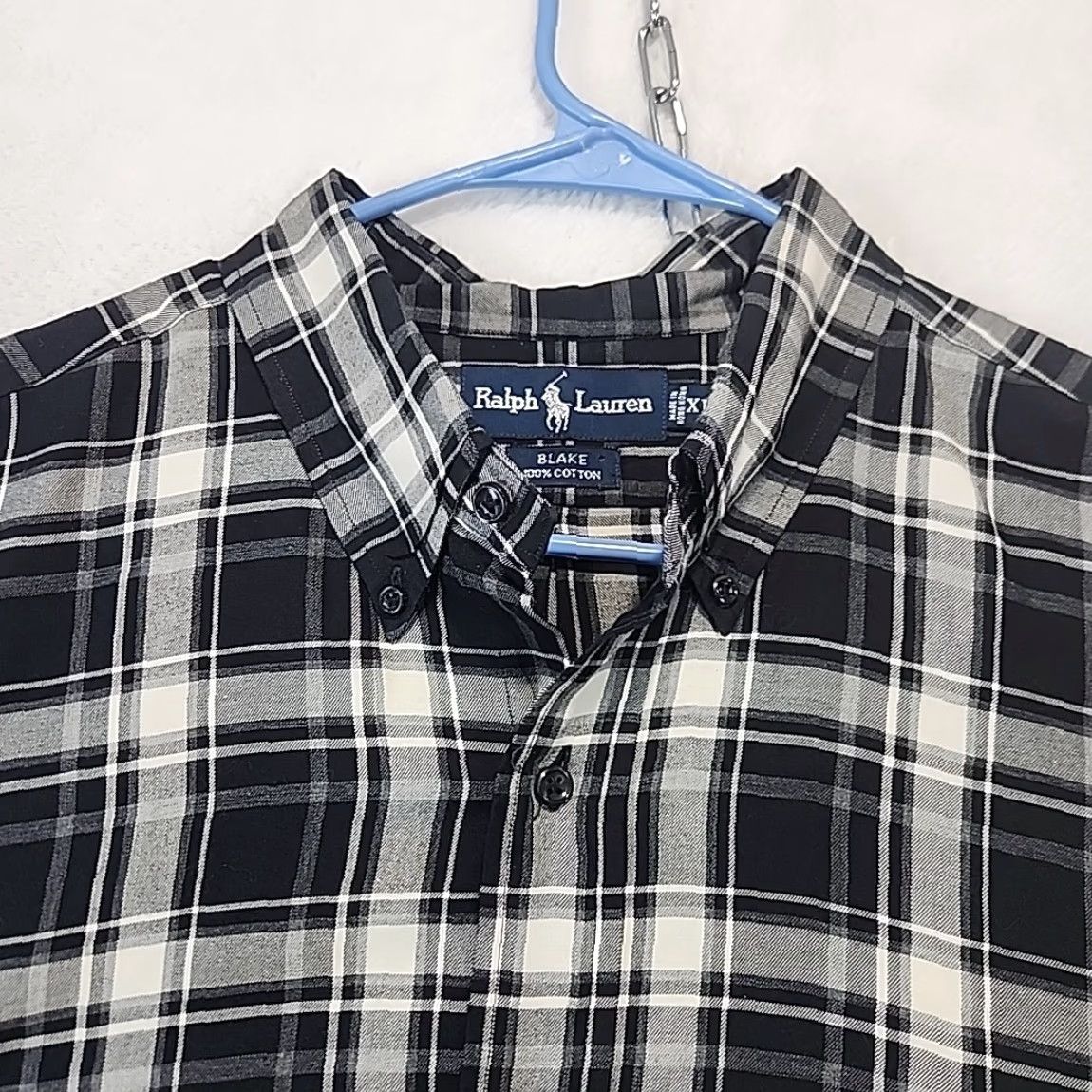Ralph Lauren Ralph Lauren Light Weight Flannel Black Plaid BLAKE Men's XL Shirt Regular Button-Up Collared Long Sleeve Preppy Vintage: No, N/A Size US XL / EU 56 / 4 - 7 Thumbnail