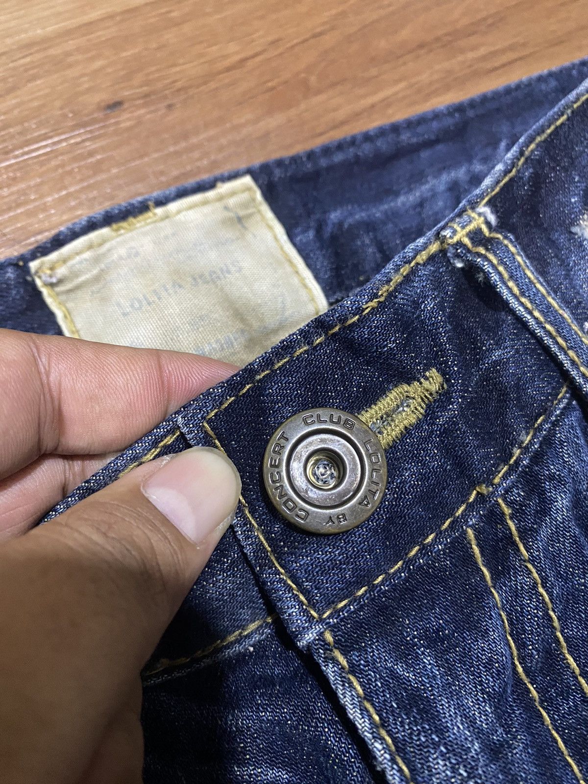 Vintage Vintage Lolita Distress Denim Jeans Size US 32 / EU 48 - 9 Thumbnail
