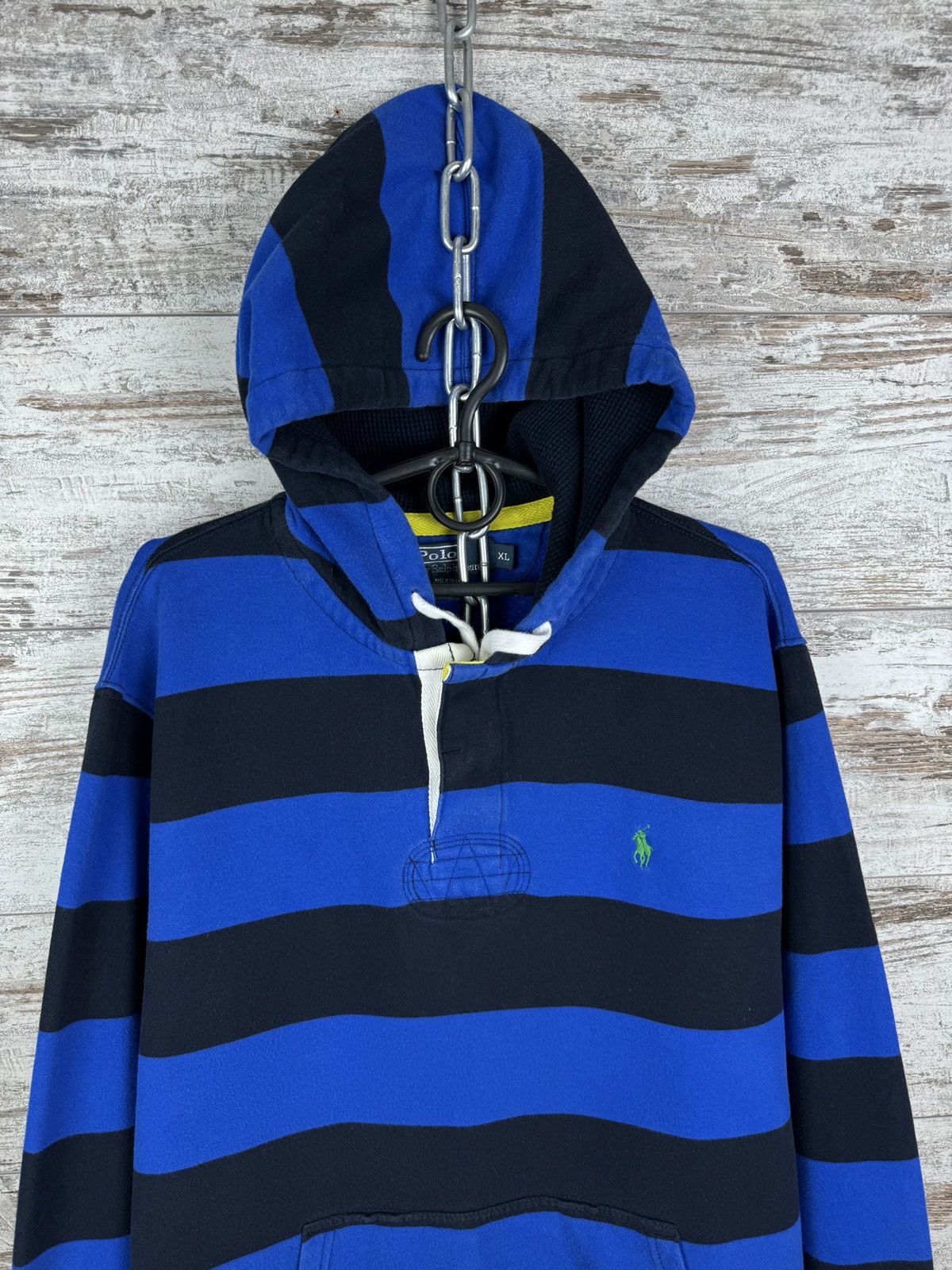 Polo Ralph Lauren × Vintage Mens Vintage Polo Ralph Lauren Rugby hoodie jacket y2k rare Size US XL / EU 56 / 4 - 2 Thumbnail