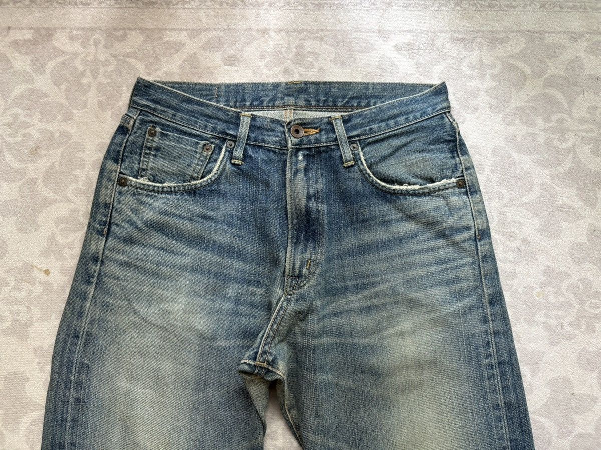 Edwin Edwin 505X Selvedge Orange Tab Distressed Denim Jeans Size US 31 - 8 Thumbnail