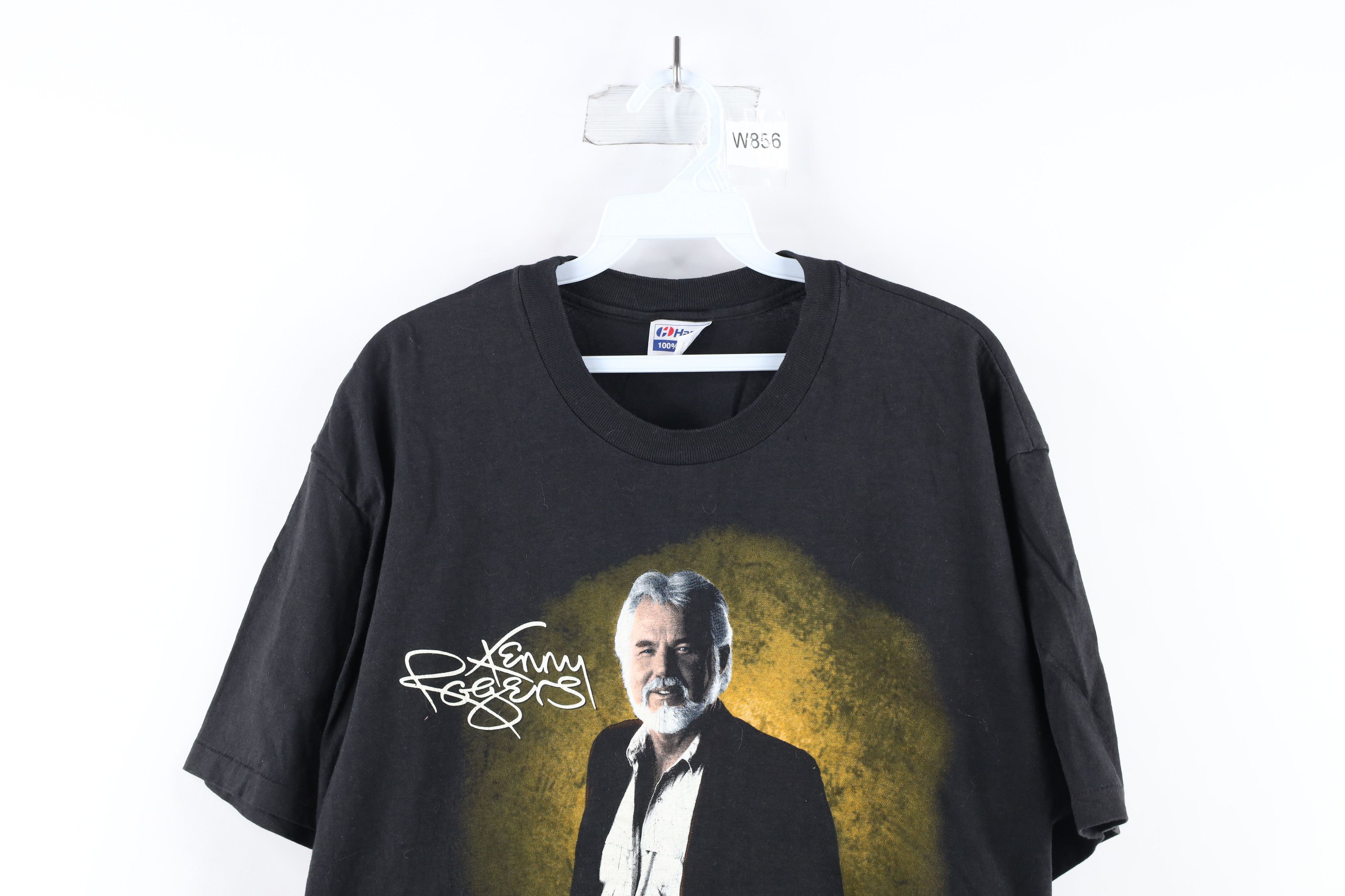 Vintage Vintage 80s Out Kenny Rogers Band T-Shirt Black USA 1989 Size US XL / EU 56 / 4 - 2 Thumbnail