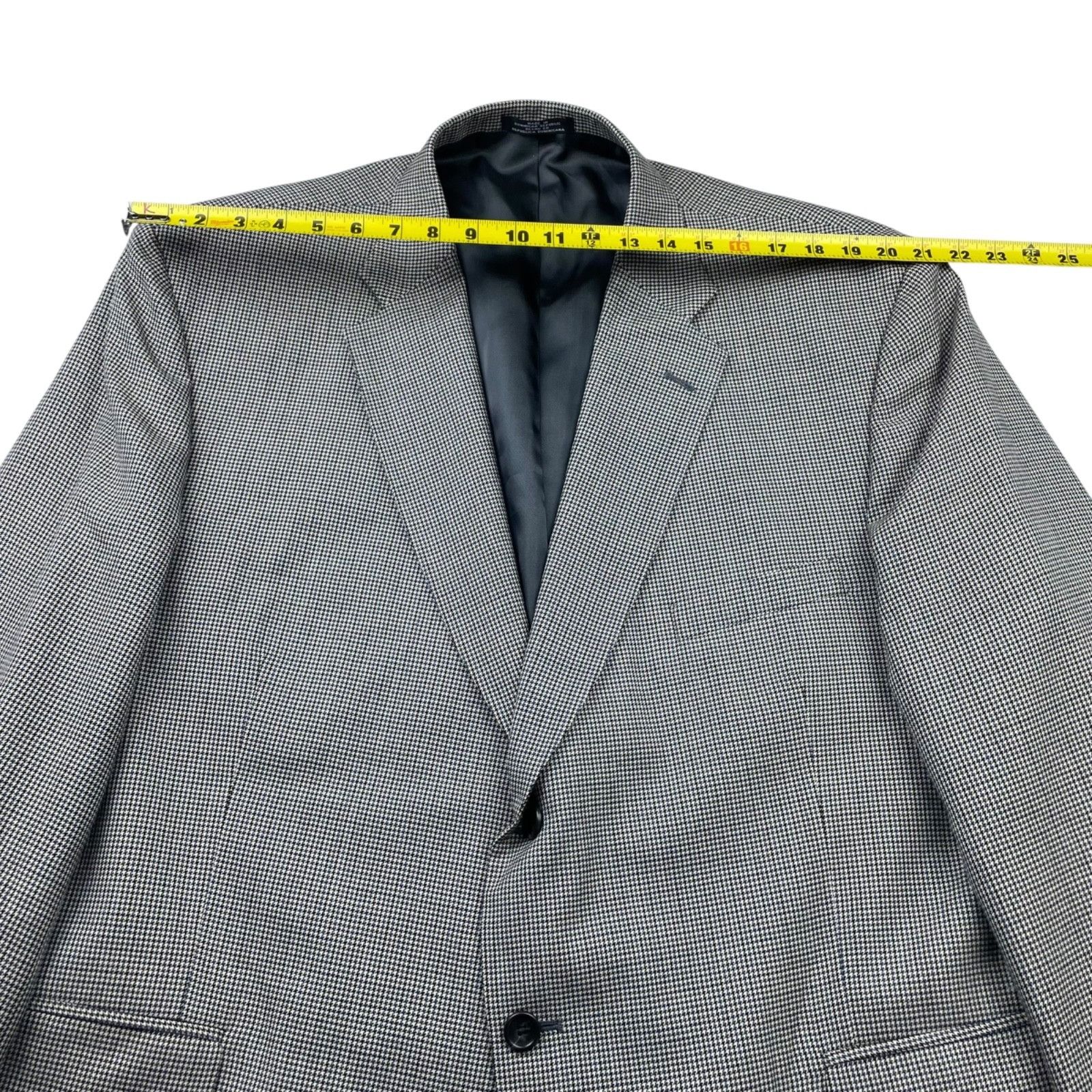 Stafford Stafford Men's 100% Wool 2-Button Blazer Beige/Blue/Gray Hou Size 50R - 9 Thumbnail