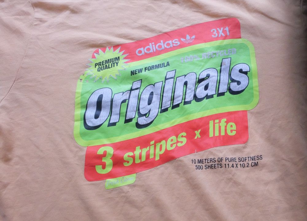 Adidas Adidas T-Shirt Light Orange Graphic Size US M / EU 48-50 / 2 - 3 Thumbnail