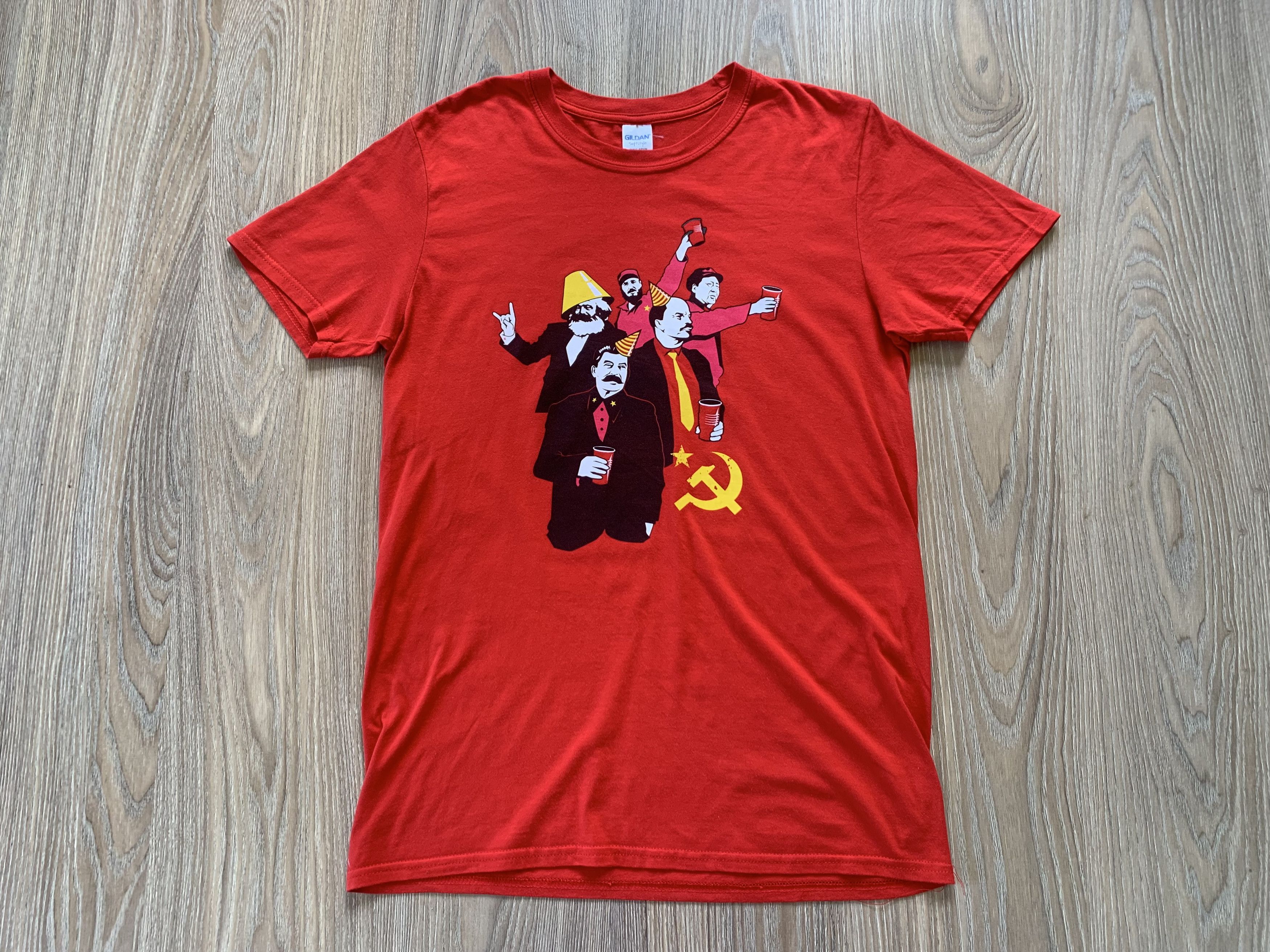 Gildan Vintage Gildan Dictators Comunism Printed Humor T-Shirt Size US M / EU 48-50 / 2 - 2 Thumbnail