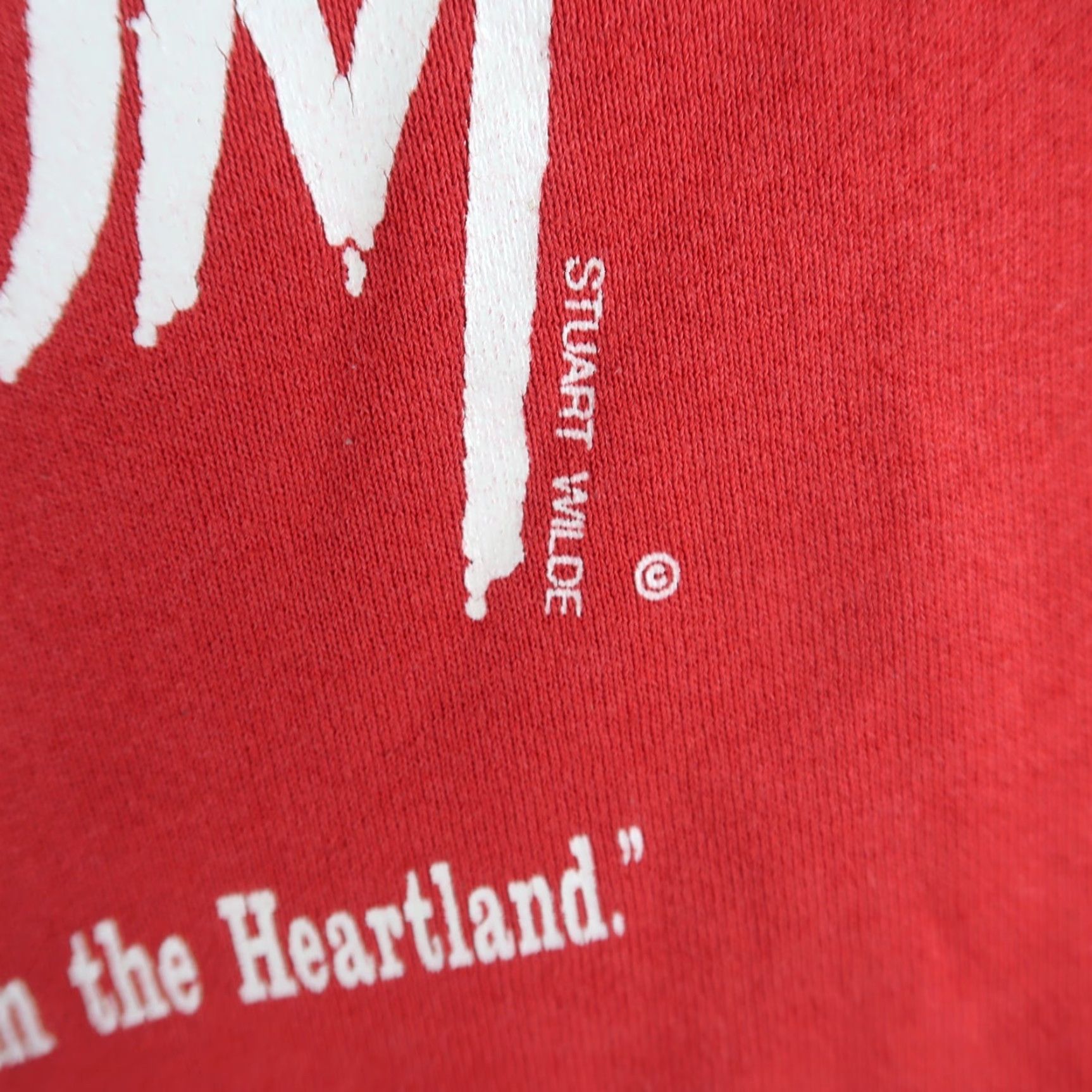 Fruit Of The Loom VINTAGE The Warrior's Wisdom Sweatshirt Stuart Wilde Crewneck Adult XL USA Red Graphic Print Pullover Mens Size US XL / EU 56 / 4 - 5 Thumbnail