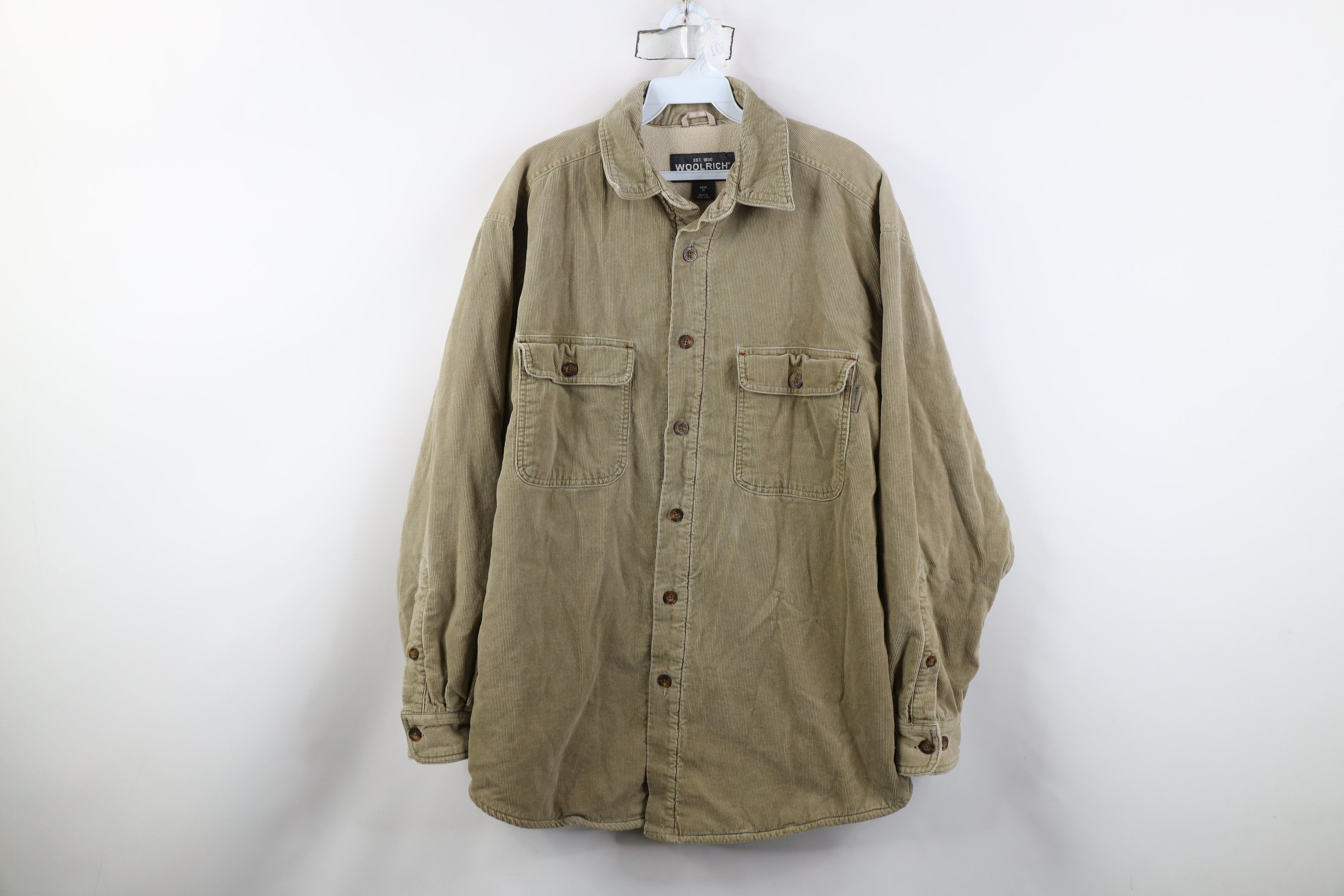 Woolrich Woolen Mills Vintage 90s Y2K Woolrich Lined Corduroy Button Shirt Jacket Size US M / EU 48-50 / 2 - 1 Thumbnail