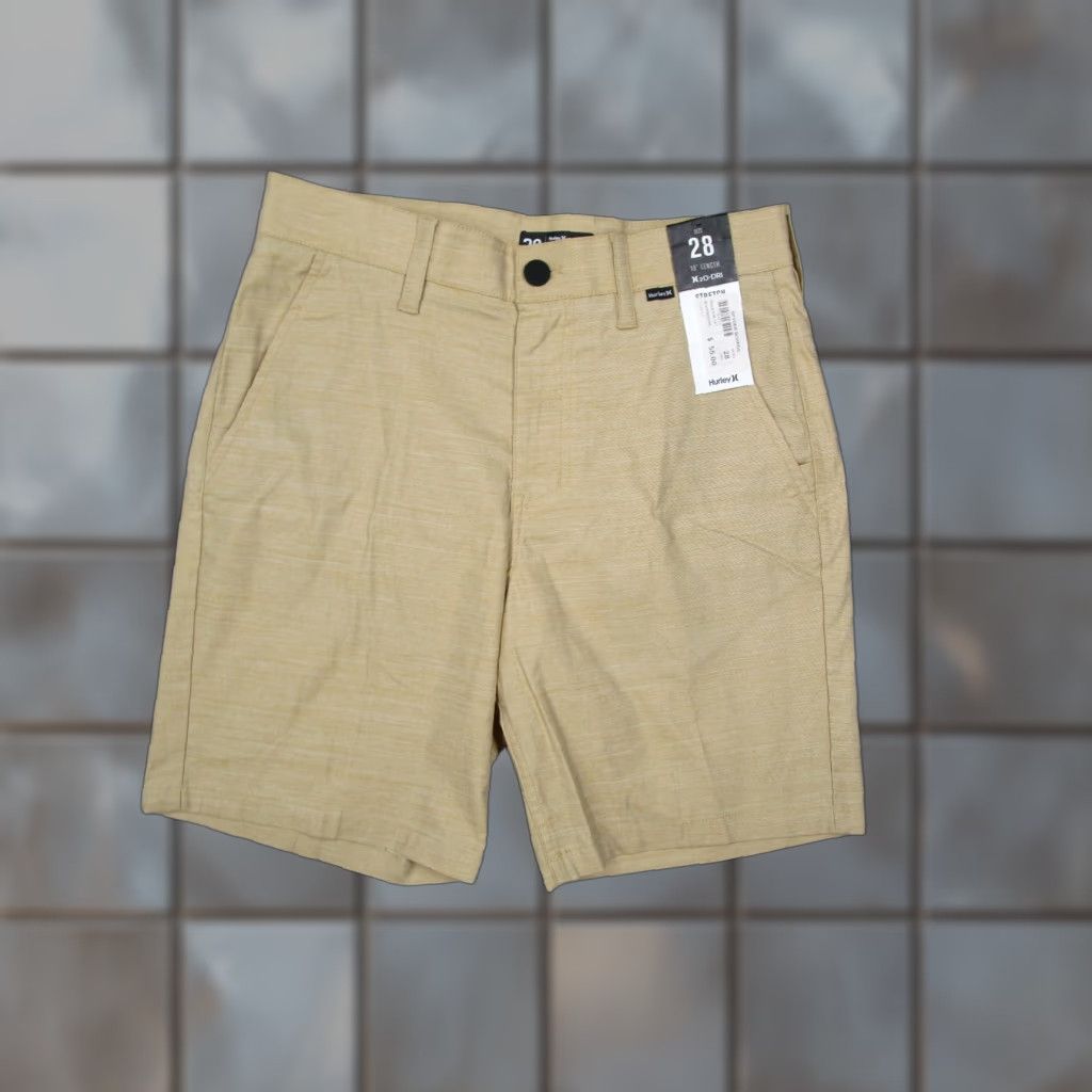 Hurley Hurley Shorts Mens 28 Beige H2O DRI Hybrid STRETCH - 8" Inseam, Pockets, Quick Dry, Cotton Blend, Regular Rise, Flat Front, 5-Pocket, Casual Beachwear Size US 28 / EU 44 - 1 Thumbnail