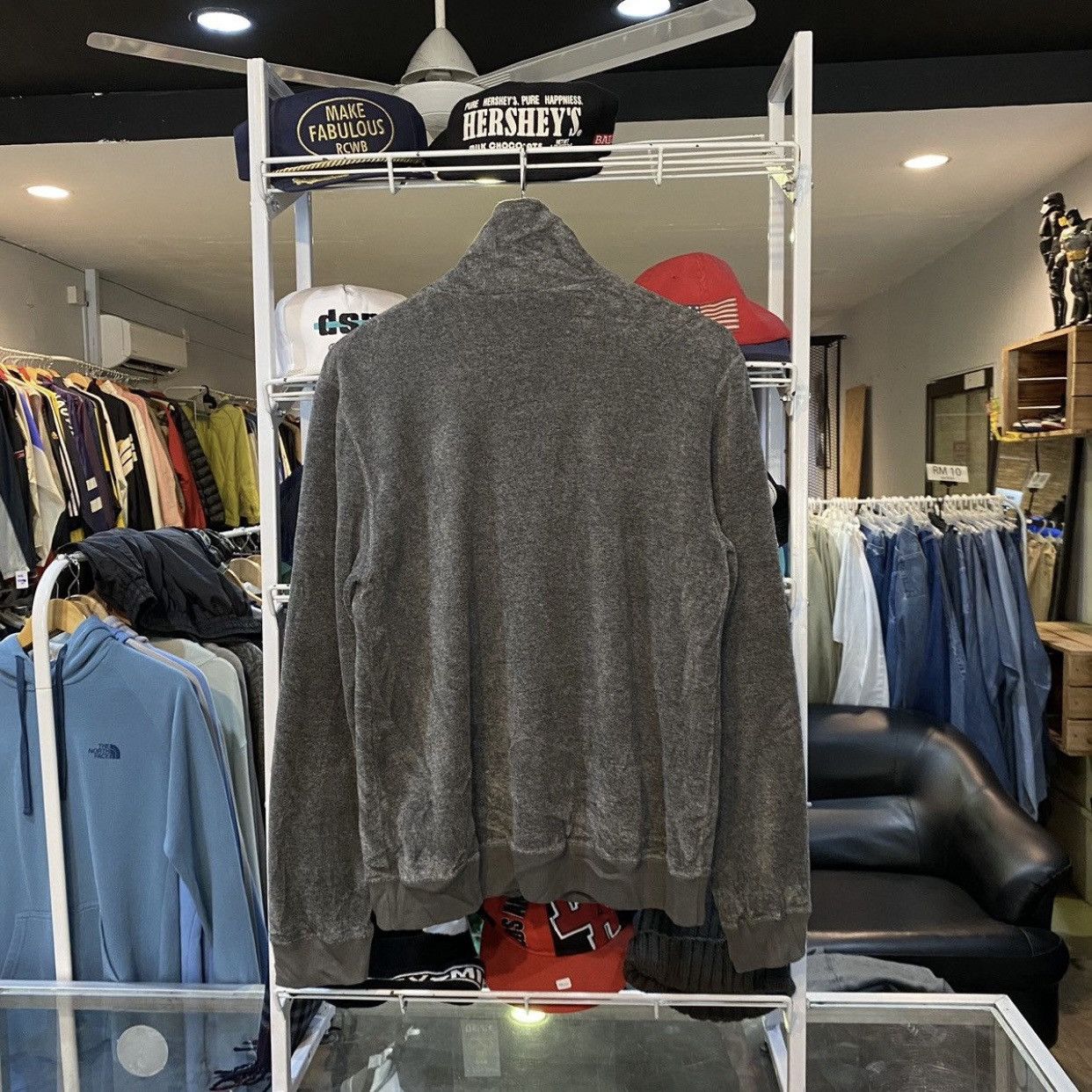 A.P.C. VINTAGE HIVER 1999 A.P.C. Grey Fleece Full-Zip Jacket Size US M / EU 48-50 / 2 - 2 Thumbnail